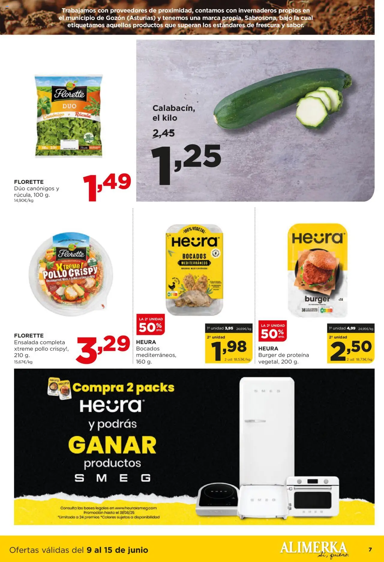 Alimerka folleto Asturias │ válido desde el 09.06.2025 | Página: 7 | Productos: Calabacín, Ensalada