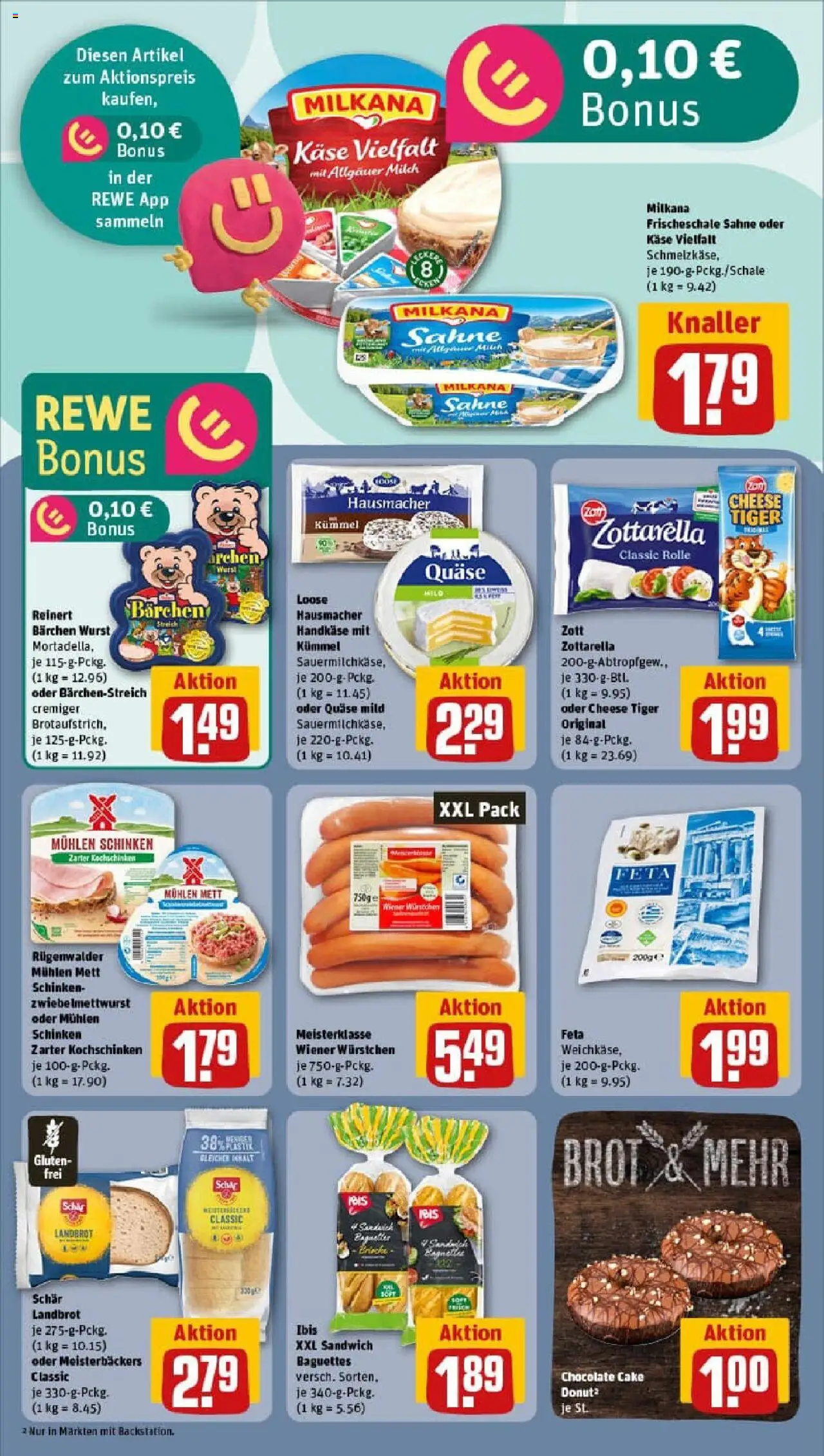 Rewe prospekt Bodelshausen	 – gültig ab 28.09.2025 | Seite: 16 | Produkte: Wiener wurstchen, Milch, Milkana, Schinken