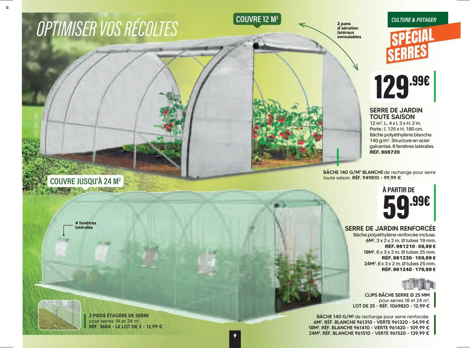 {H1} | Page: 9 | Produits: Serre de jardin, Porte, Étagère