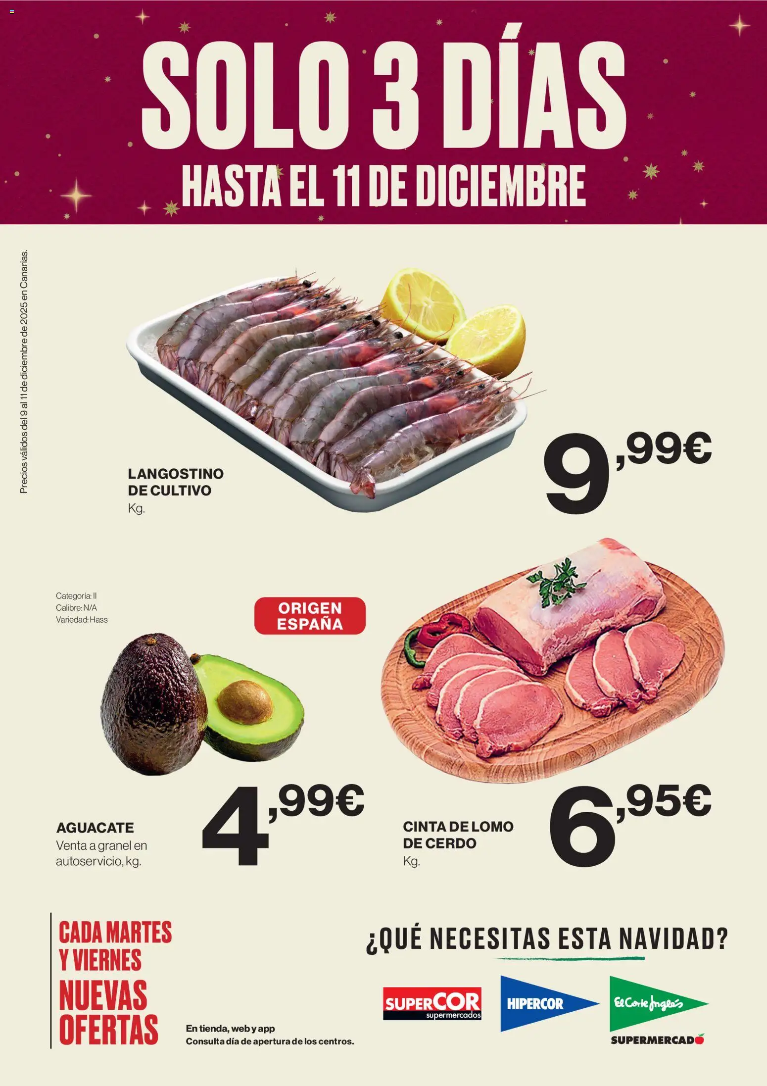 Supercor Canarias │ válido desde el 09.12.2025 | Página: 1 | Productos: Cerdo, Langostino
