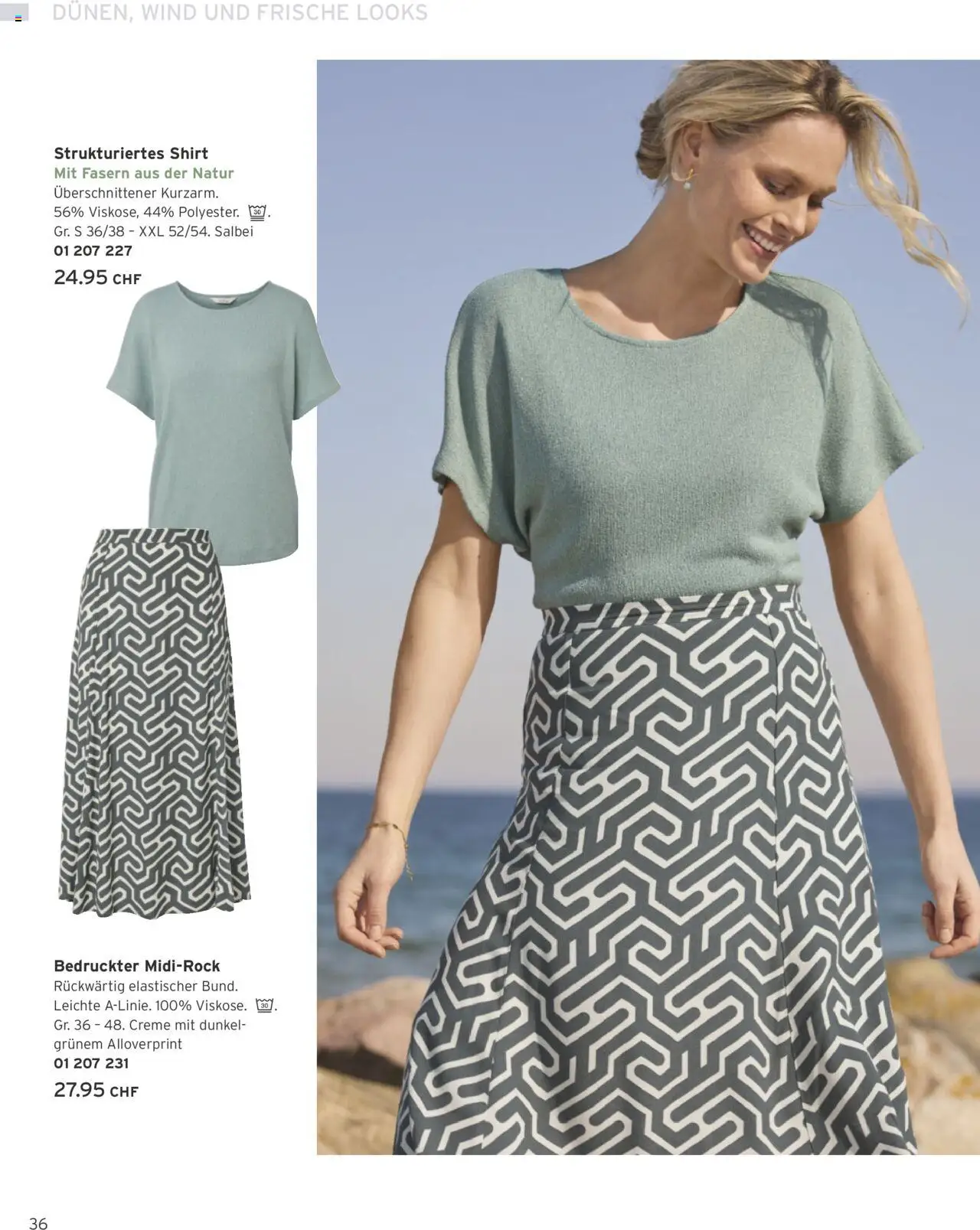 Tchibo Aktionen ab 01.08.2025 | Seite: 36 | Produkte: Shirt, Creme, Midirock