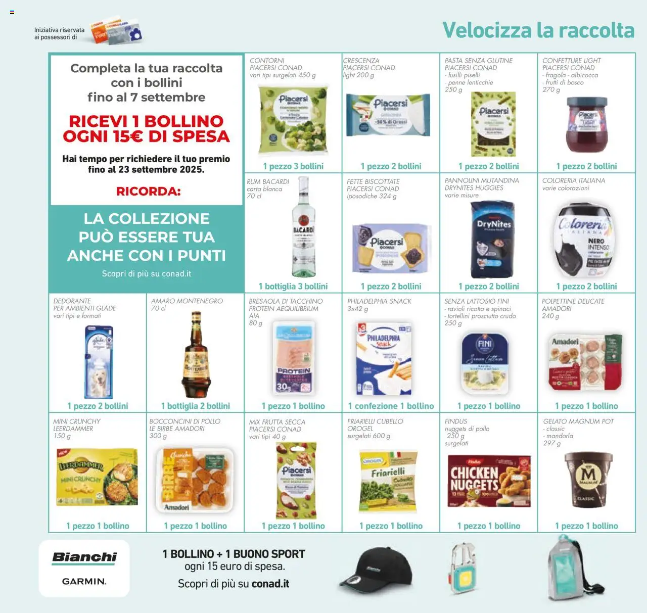 Volantino Conad del 27.08.2025 | Pagina: 32 | Prodotti: Pannolini, Pasta senza glutine, Frutta, Penne
