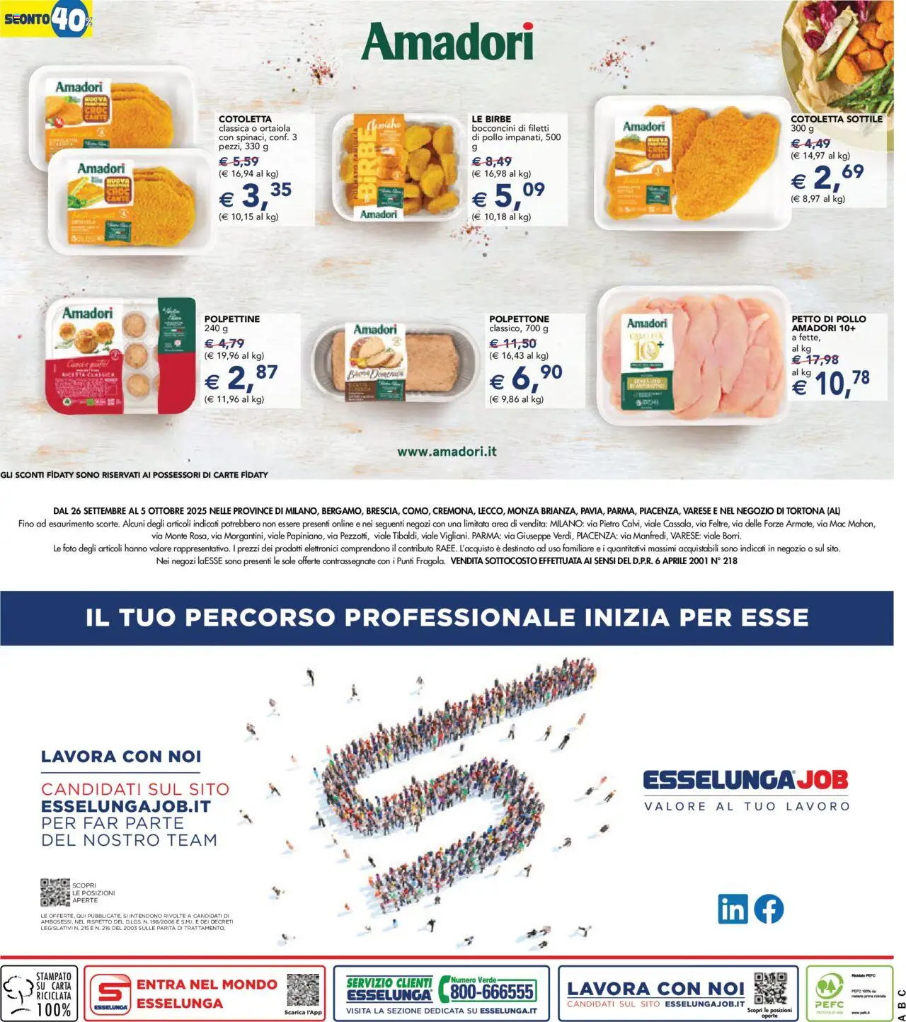 Volantino Esselunga S del 26.09.2025 | Pagina: 29 | Prodotti: Petto di Pollo, Pollo