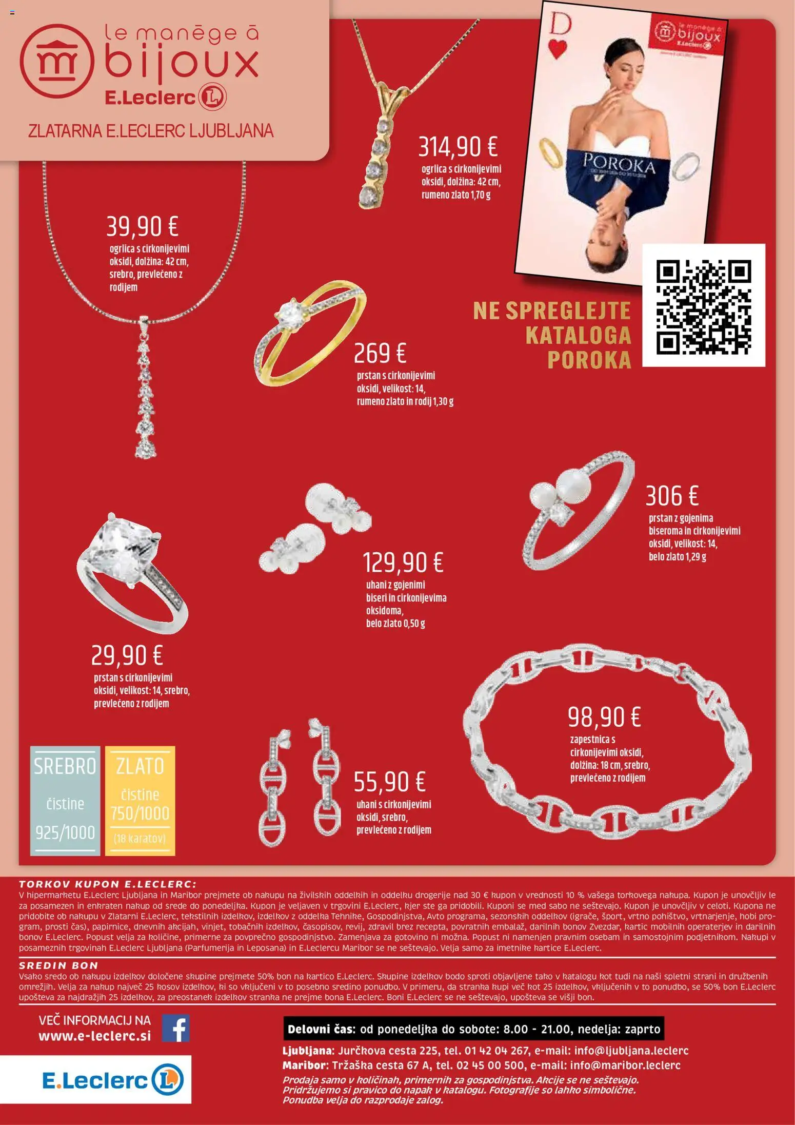 Novi E.leclerc katalog ponudbe – veljaven od 21.01.2026 | Stran: 48 | Izdelki: Zapestnica, Prstan, Uhani