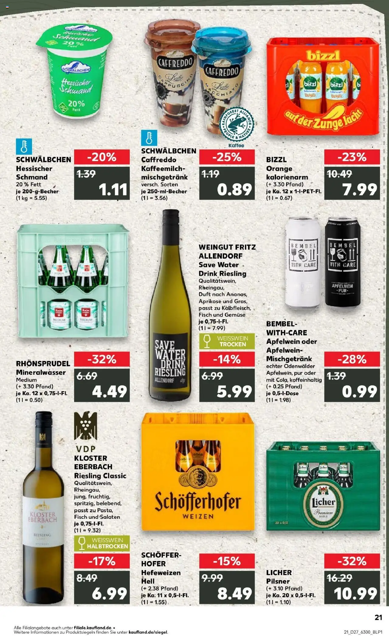 Kaufland prospekt Wetzlar	 - gültig ab dem 06.07.2025 | Seite: 36 | Produkte: Weißwein halbtrocken, Fisch, Gemüse, Rhonsprudel