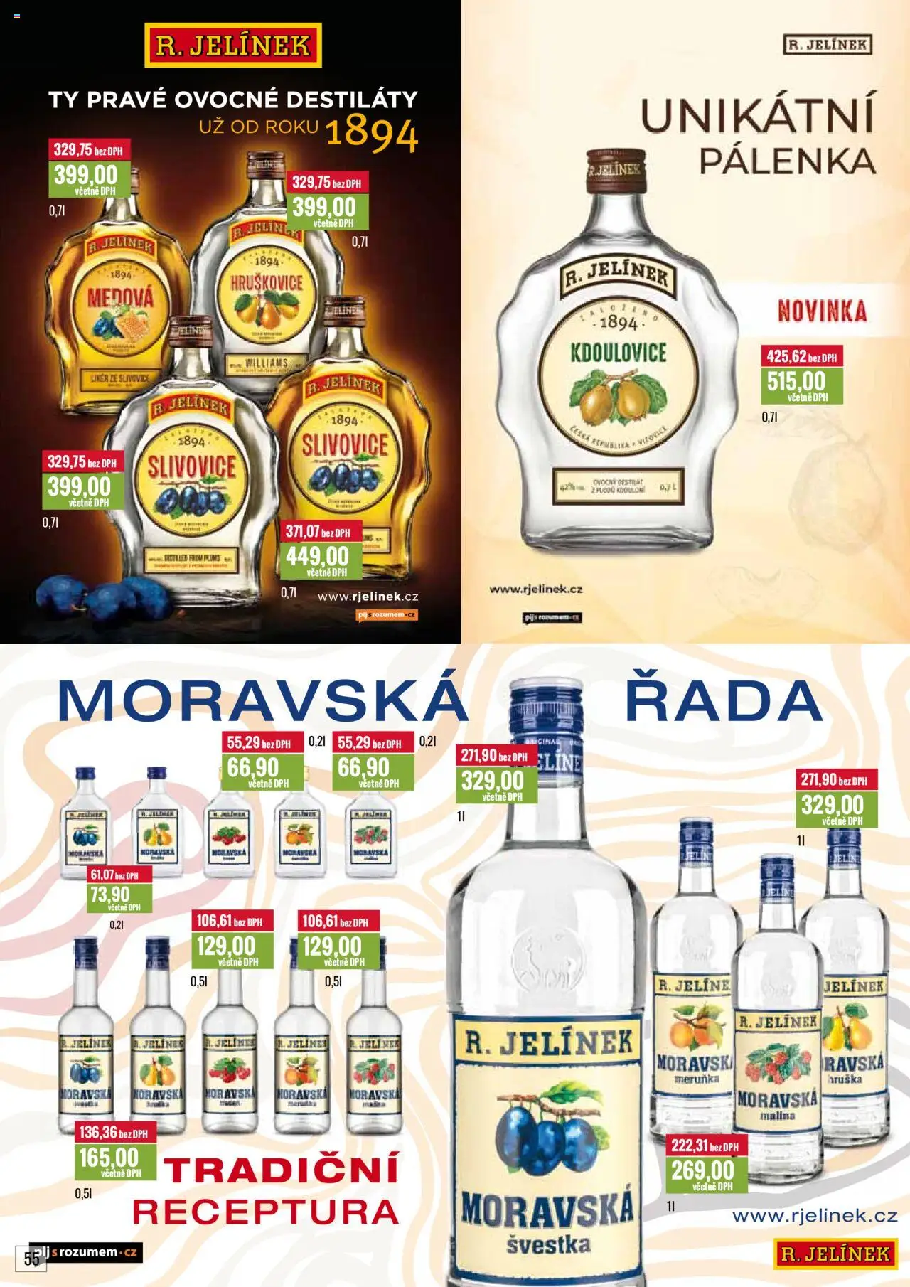 Ratio leták od 01.10.2025 | Strana: 56 | Produkty: Hruškovice, Likér, Slivovice, Jelínek