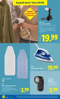 Pré-visualização Lidl Novidades válido de 20.10.2025 | Página: 16 | Produtos: Agua, Tábua, Ferro de engomar, Tanque
