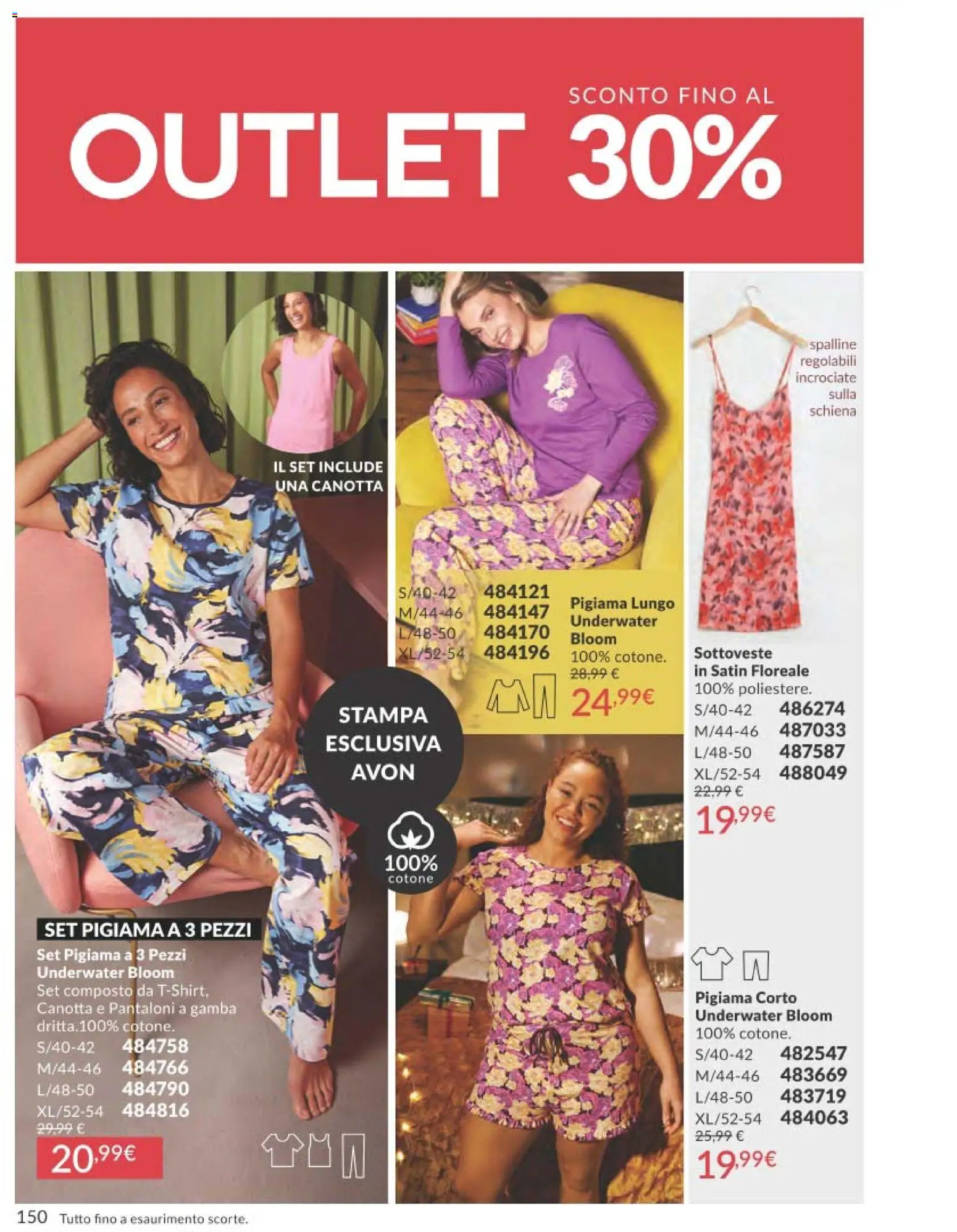 Volantino Avon del 31.12.2025 | Pagina: 150 | Prodotti: Canotta, Pantaloni, Pigiama, Stampa