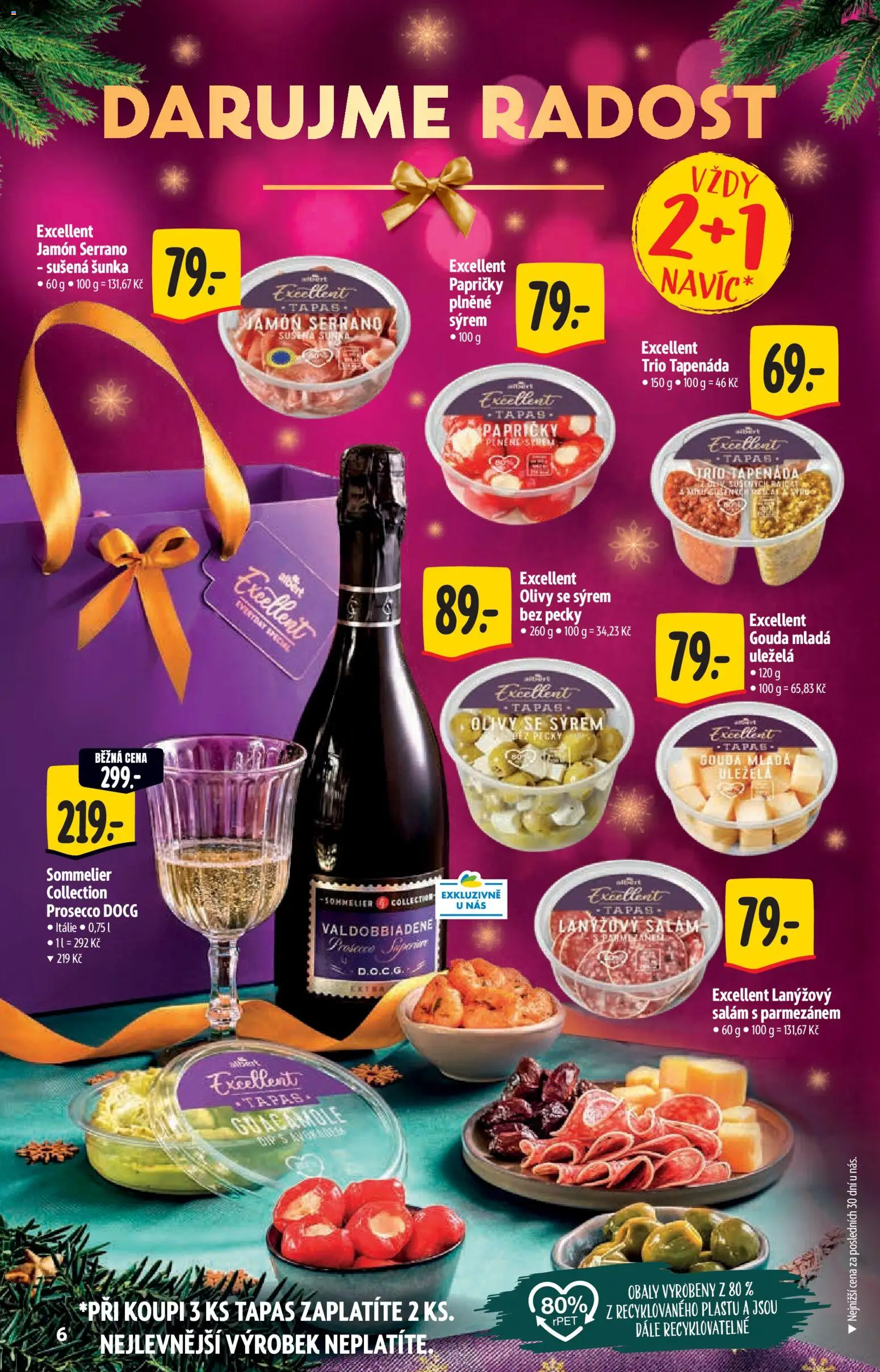 Albert katalog - Supermarket od 29.10.2025 | Strana: 6 | Produkty: Tapas, Salám, Jamon, Olivy