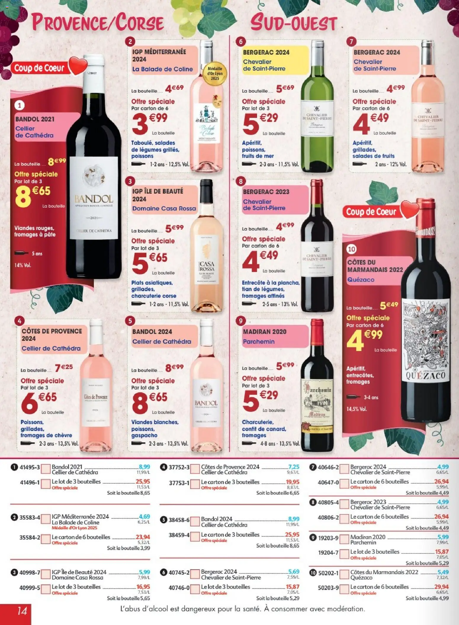 {H1} | Page: 14 | Produits: Fruits de mer, Entrecôte