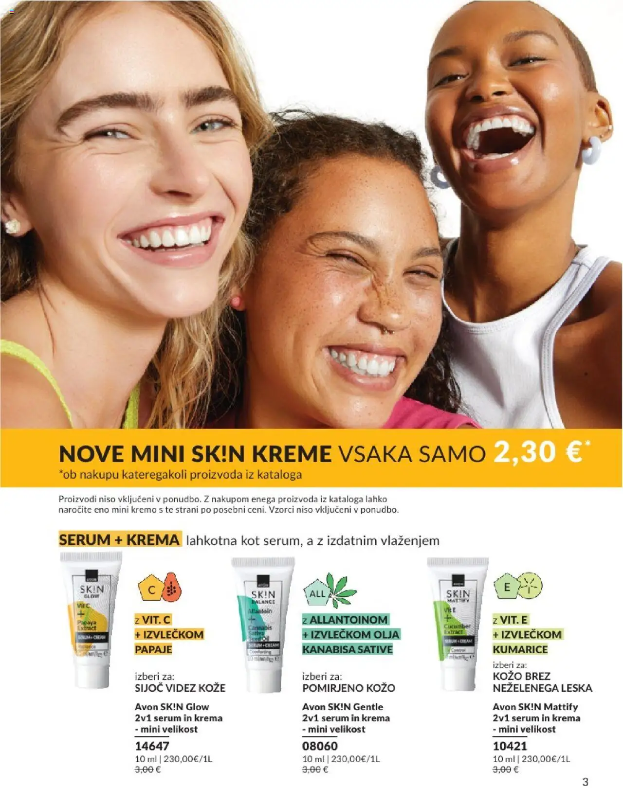 Avon katalog │ velja od 01.07.2025 | Stran: 3 | Izdelki: Krema, Kumarice