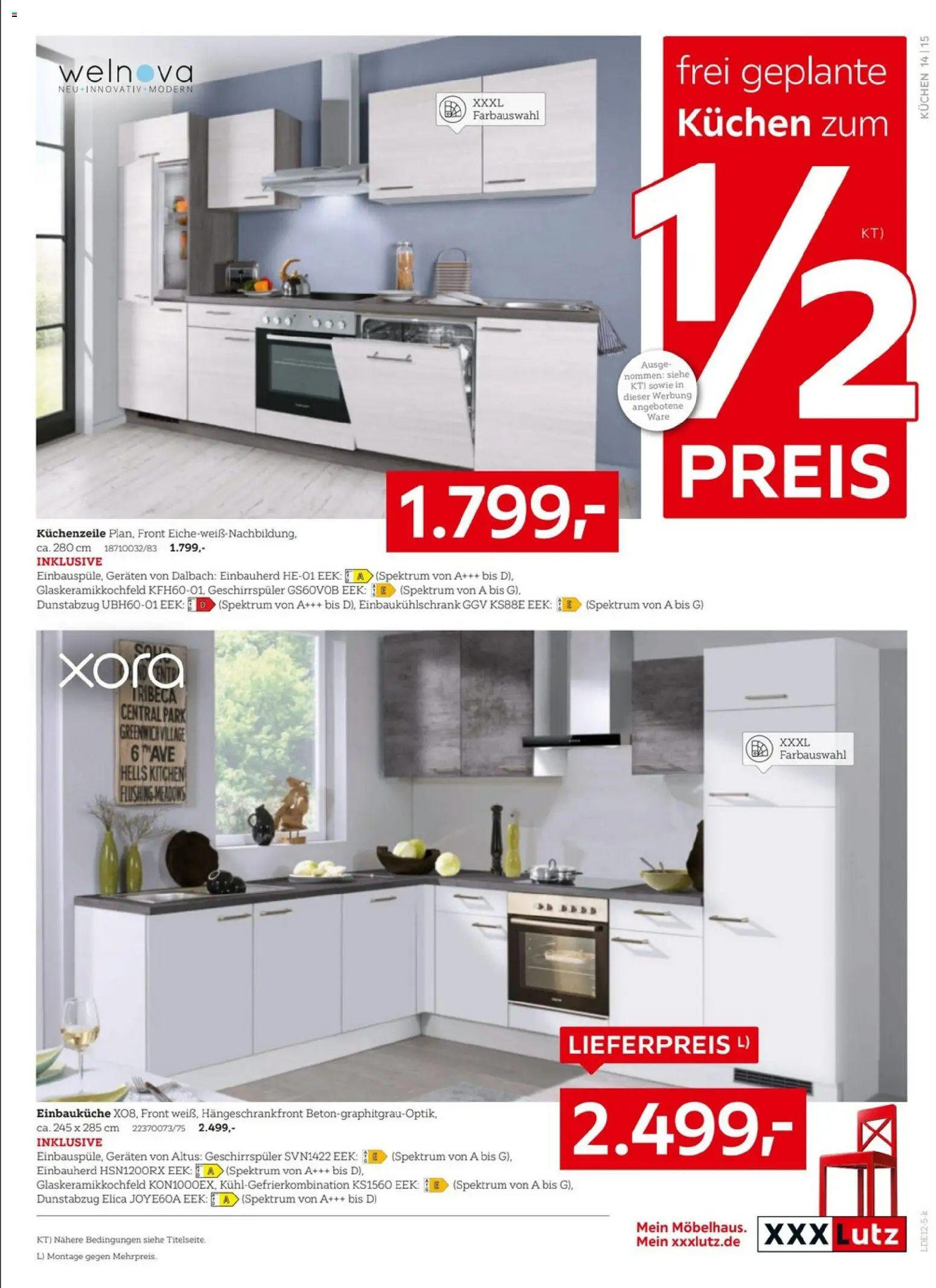 XXXL Lutz - Küchentesterinnen und -tester gesucht – gültig ab 20.12.2025 | Seite: 15 | Produkte: Einbauküche, Küchenzeile, Kühlgefrierkombination, Kuchen