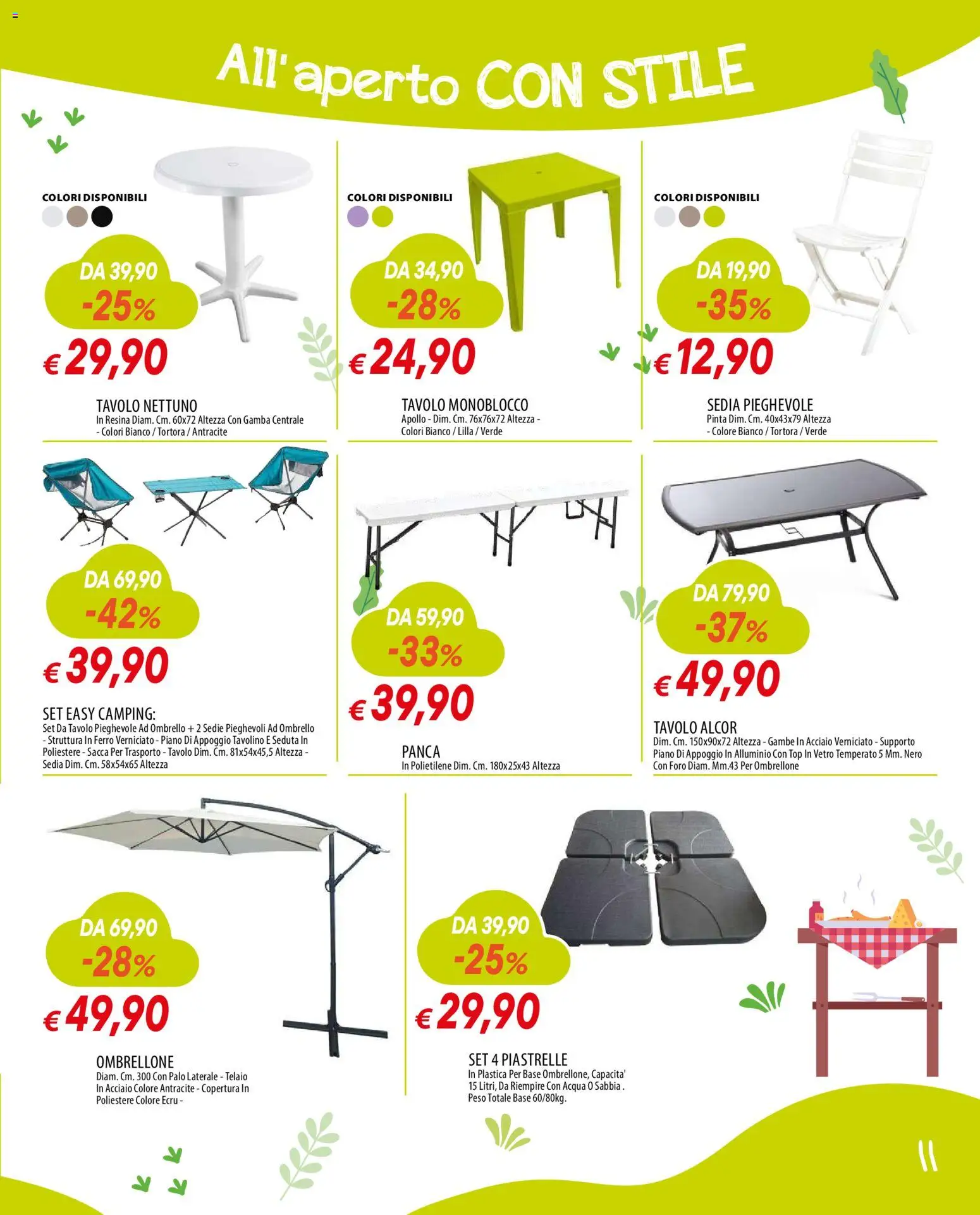 Volantino Famila del 23.03.2026 | Pagina: 11 | Prodotti: Tavolino, Top, Alluminio, Sedia