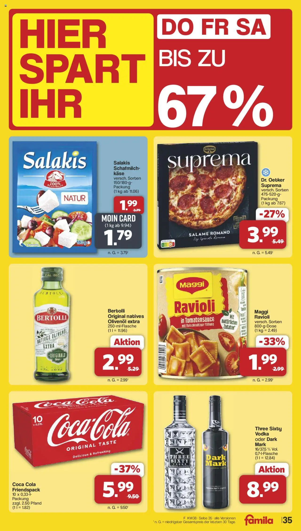Famila Nordwest Prospekt 	 – gültig ab 15.09.2025 | Seite: 39 | Produkte: Maggi, Salakis, Pasta, Vodka