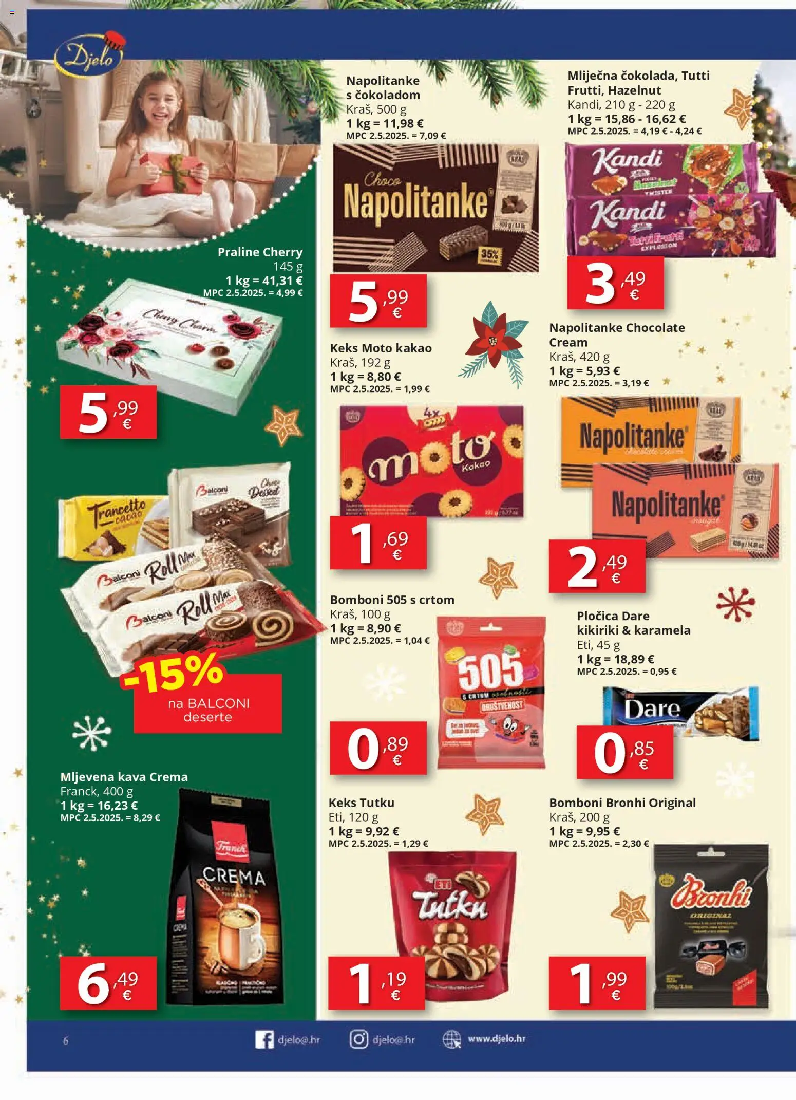 Djelo katalog | vrijedi od 10.12.2025 | Stranica: 6 | Proizvodi: Kava, Keks, Napolitanke, Kakao