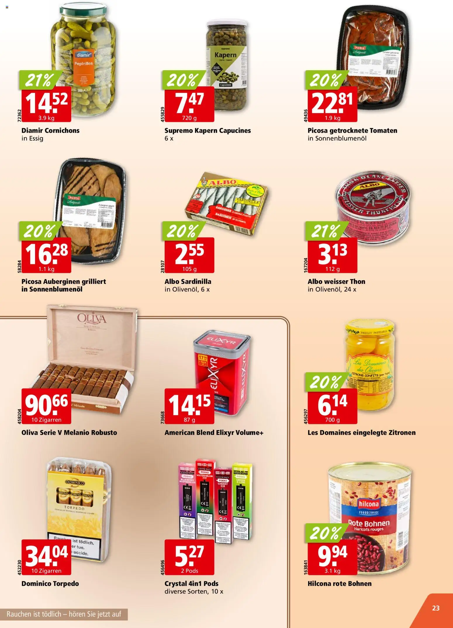 Aligro Aktionen Chavannes, Matran, Genf, Sitten – gültig ab 02.03.2026 | Seite: 23 | Produkte: Kammerjunker, Essig, Tomaten