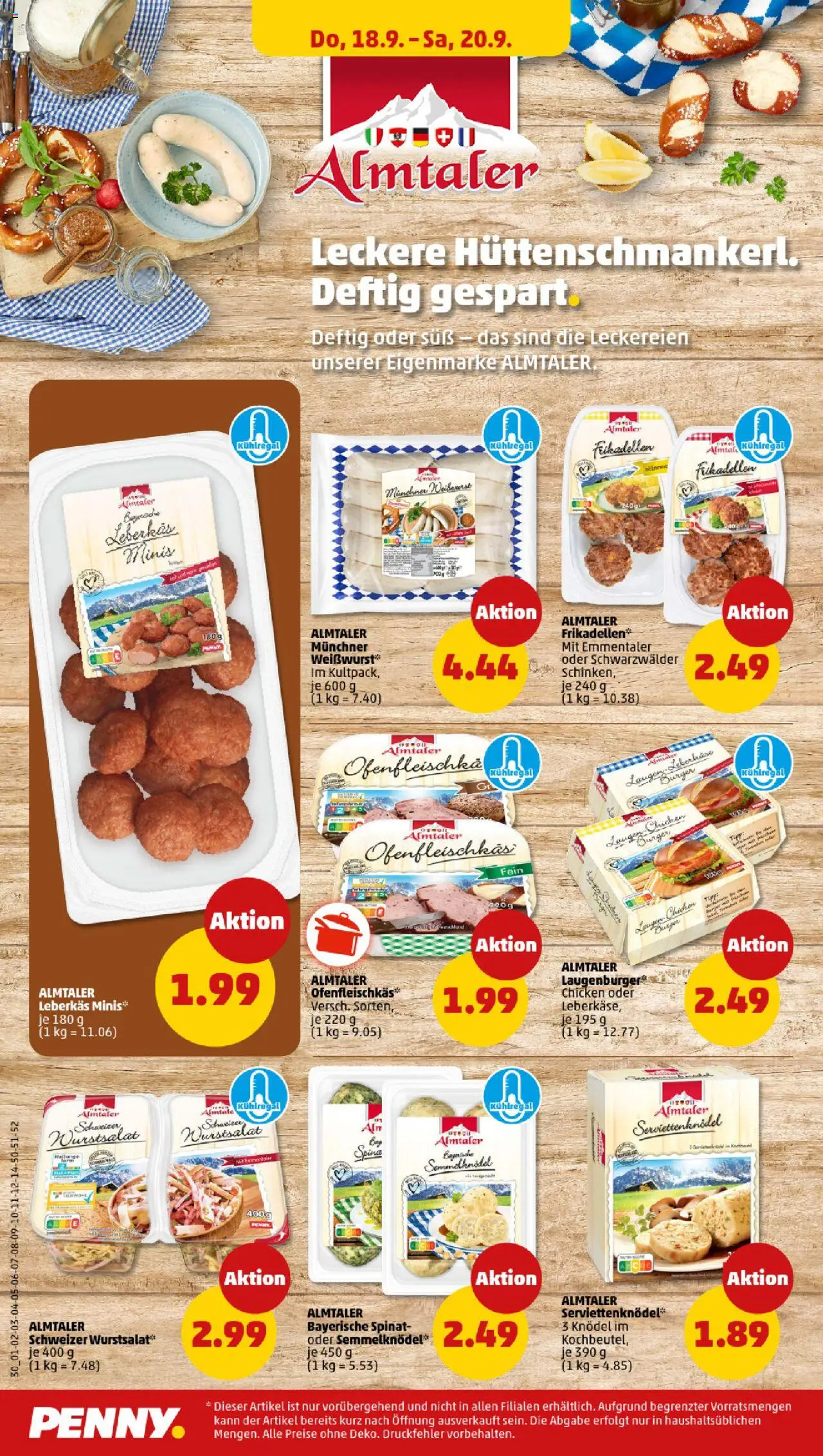 Penny Prospekt 	 – gültig ab 15.09.2025 | Seite: 32 | Produkte: Burger, Schinken, Leberkase