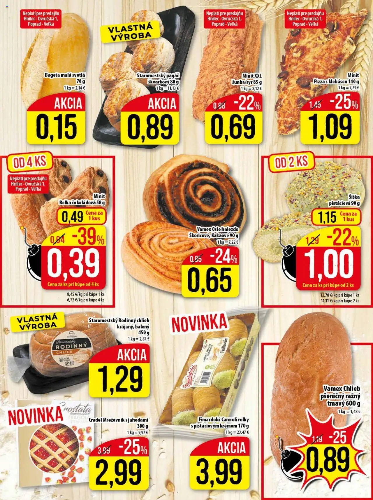 Nové Klas akcie – leták je platný od 13.10.2025 | Strana: 7 | Produkty: Chlieb, Pizza, Svetlá