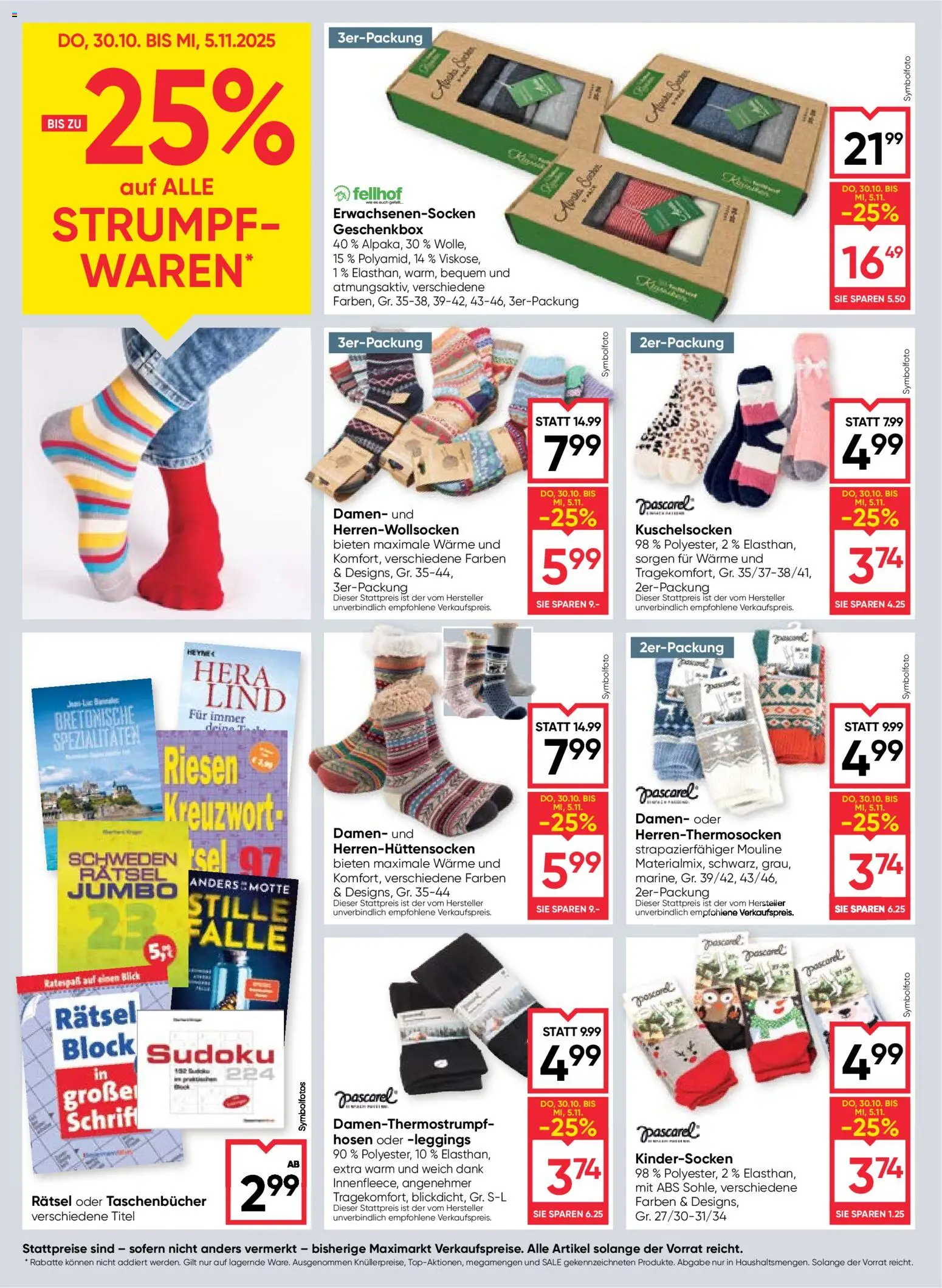 Maximarkt Flugblatt gültig ab 30.10.2025 | Seite: 18 | Produkte: Leggings