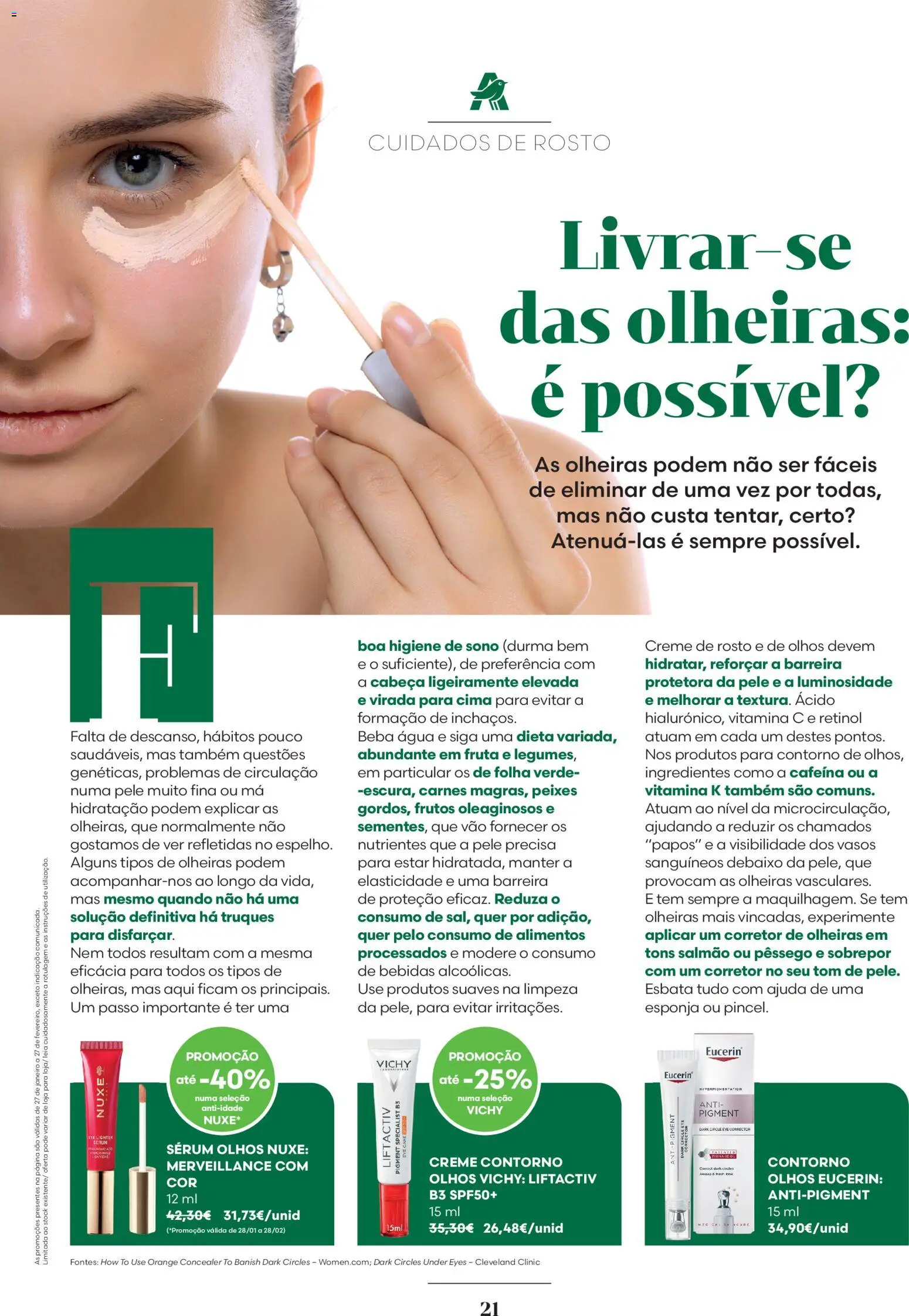 Auchan - Beleza - Especial Capilares │ válido de 01.02.2026 | Página: 21 | Produtos: Agua, Corretor de olheiras, Corretor, Salmão