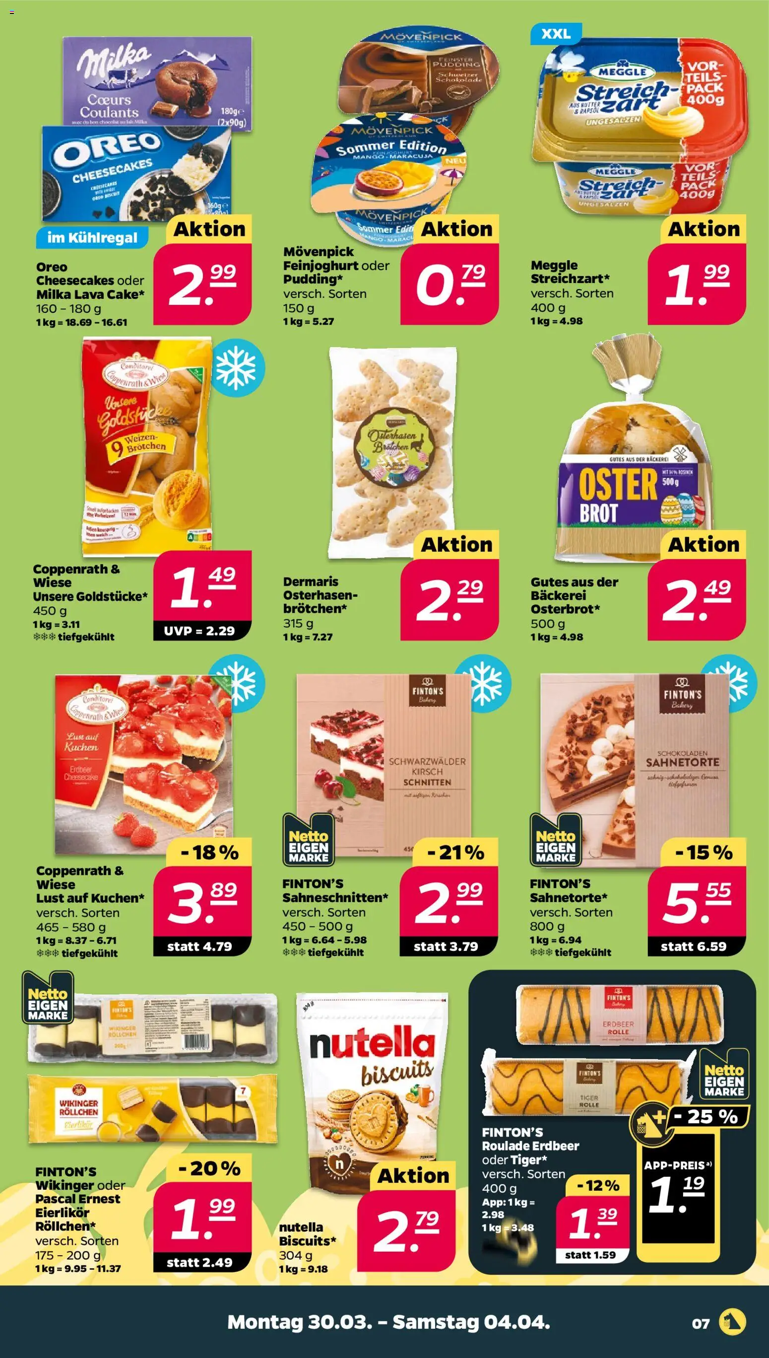 Netto Prospekt 	 – gültig ab 30.03.2026 | Seite: 7 | Produkte: Rapsöl, Pudding, Nutella, Kuchen