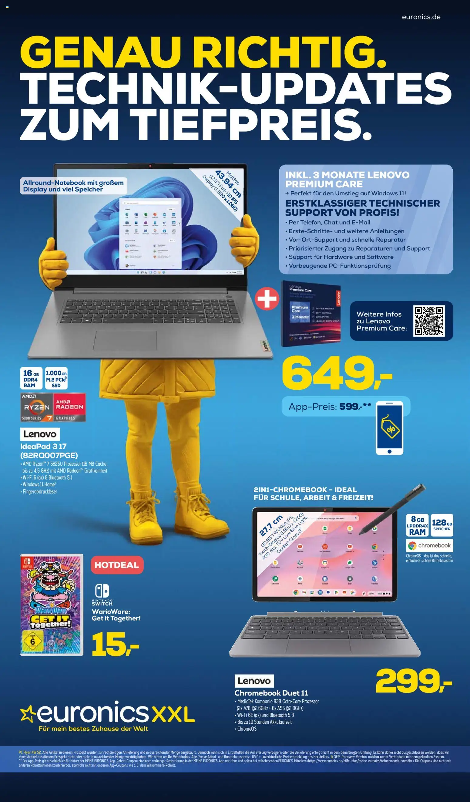 Euronics  Aktueller Prospekt – gültig ab 24.12.2025 | Seite: 1 | Produkte: Lenovo, Chromebook, PC