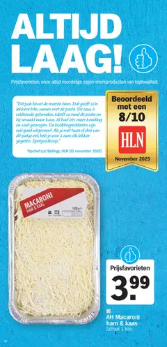 AH Macaroni ham & kaas, Schaal 1 kilo - Voorbeeld van een folder van Albert Heijn, geldig van 19.01.2026 | Pagina: 20