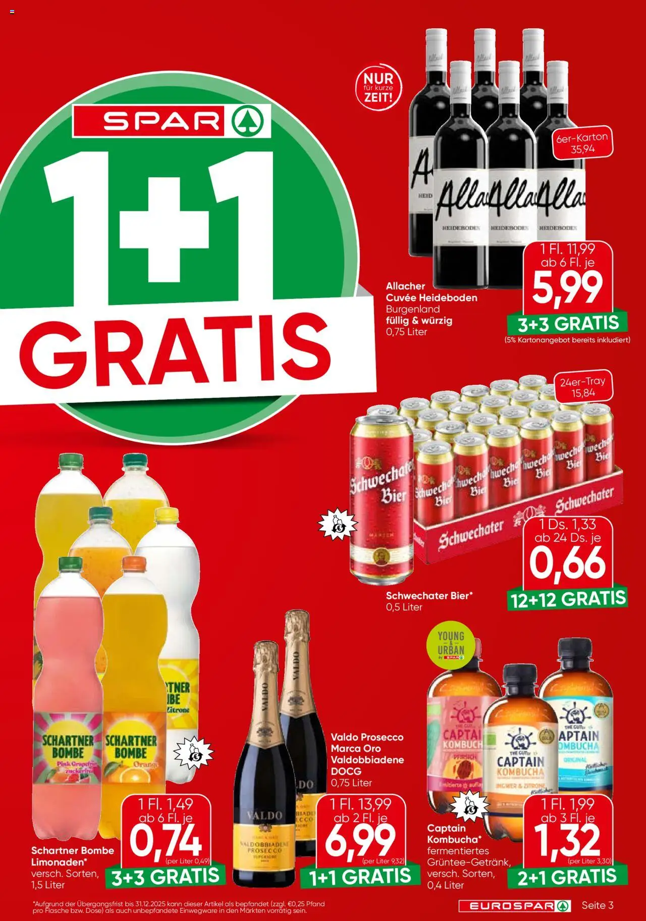 Eurospar Flugblatt - Kärnten gültig ab 11.09.2025 | Seite: 3 | Produkte: Zitrone, Pfirsich, Bier