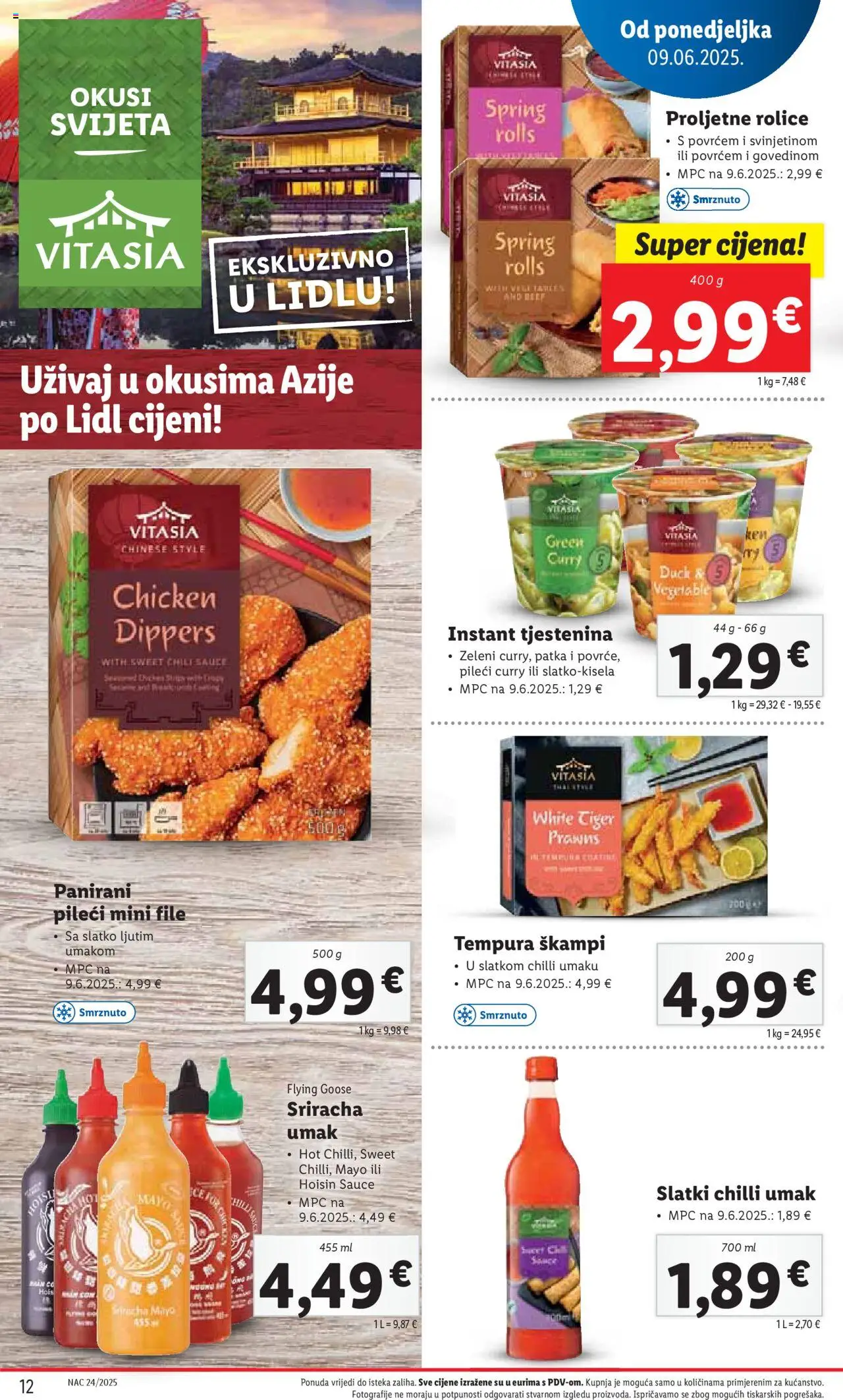 Lidl katalog | vrijedi od 09.06.2025 | Stranica: 12 | Proizvodi: Tjestenina, Umak, Curry