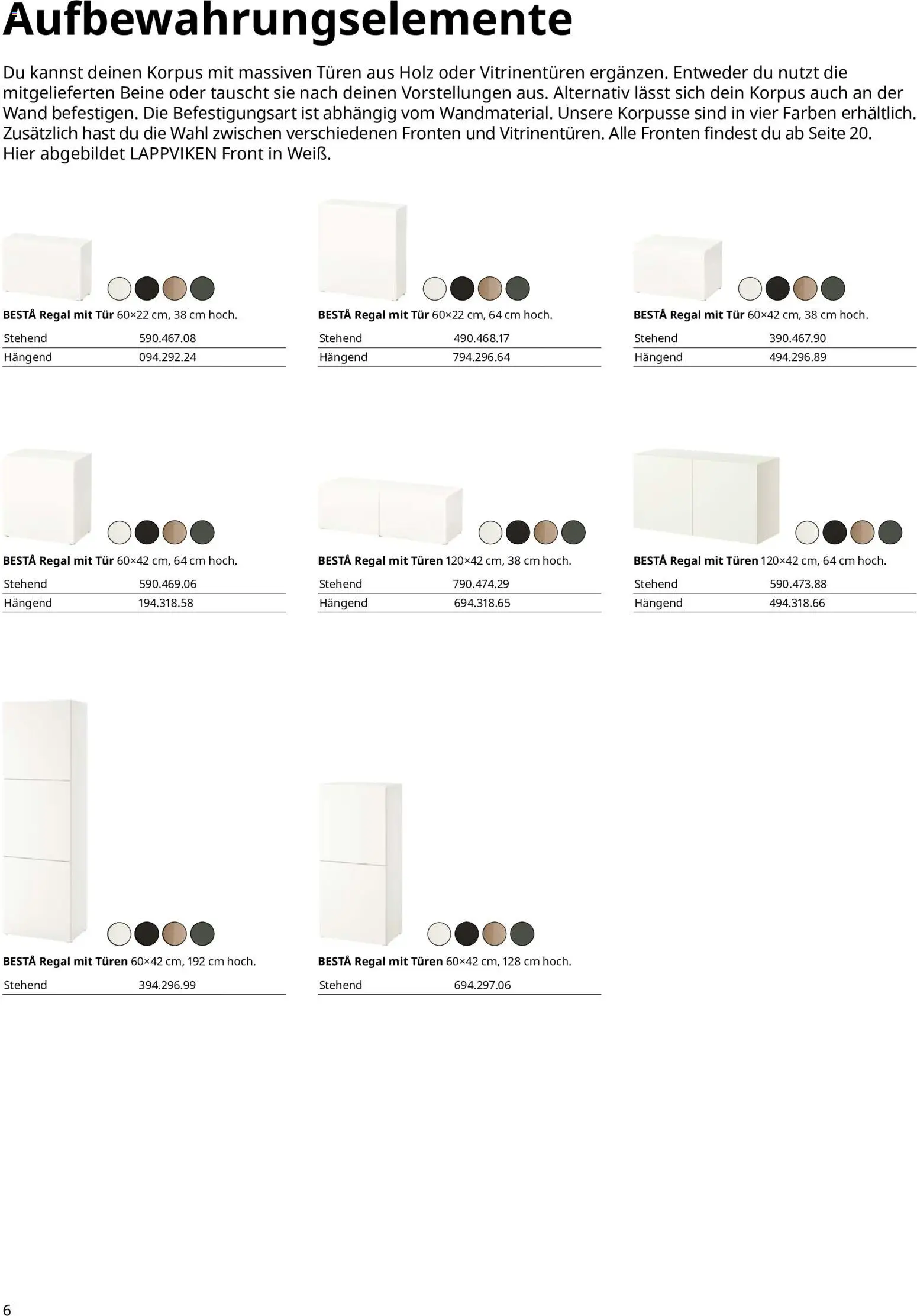 Ikea BESTÅ Kaufhilfe – gültig ab 02.01.2026 | Seite: 6 | Produkte: Regal, Tür