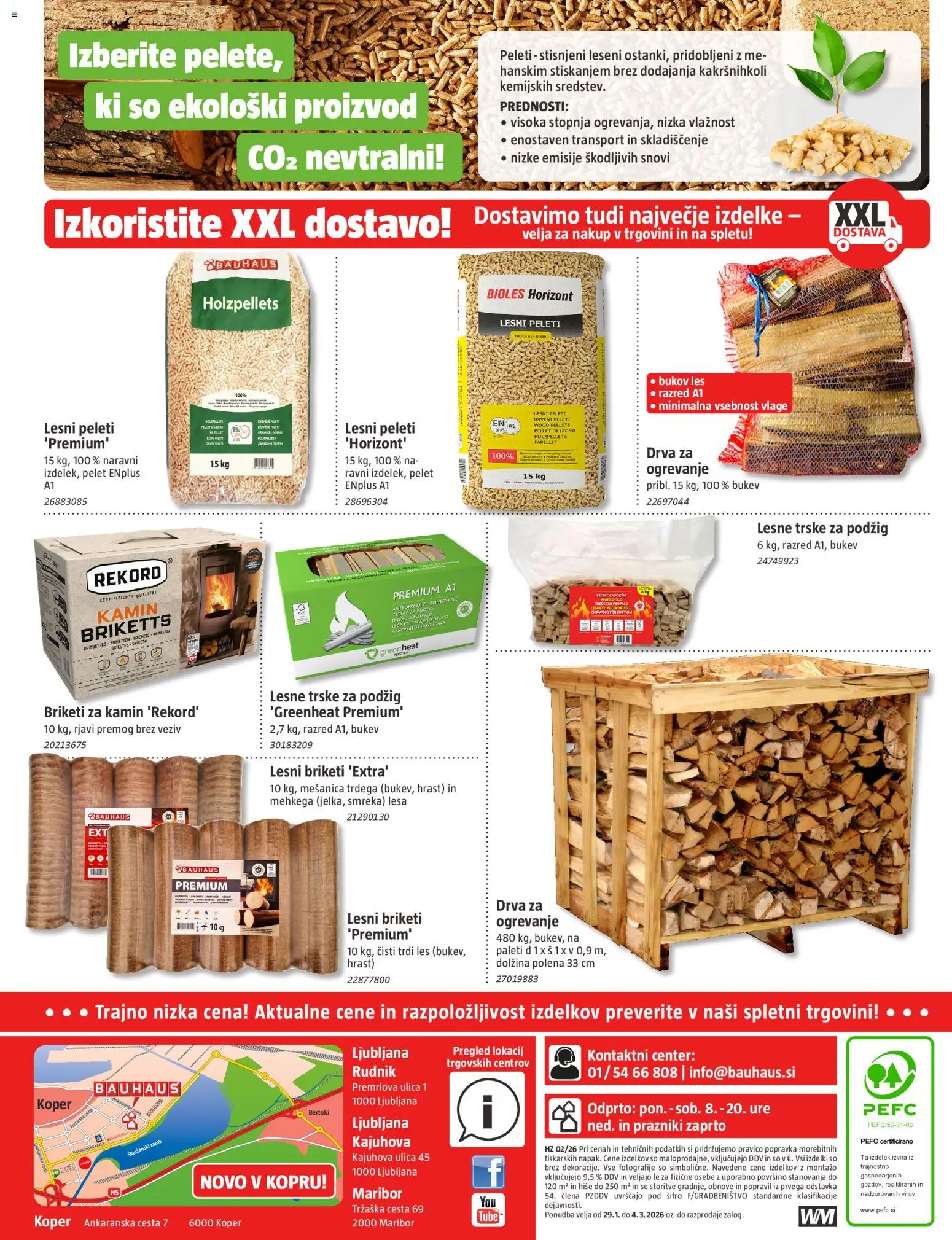 Novi Bauhaus katalog ponudbe – veljaven od 29.01.2026 | Stran: 32 | Izdelki: Lesni briketi