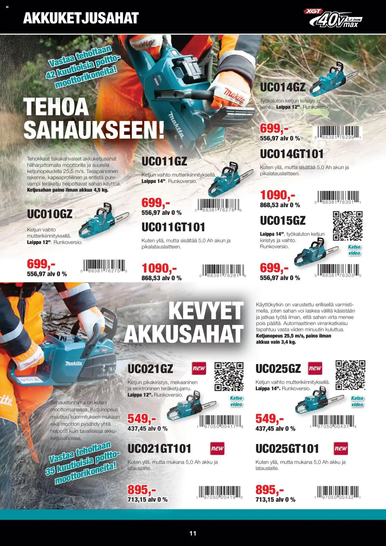  | Sivu: 11 | Tuotteet: Akku, Voi, Video