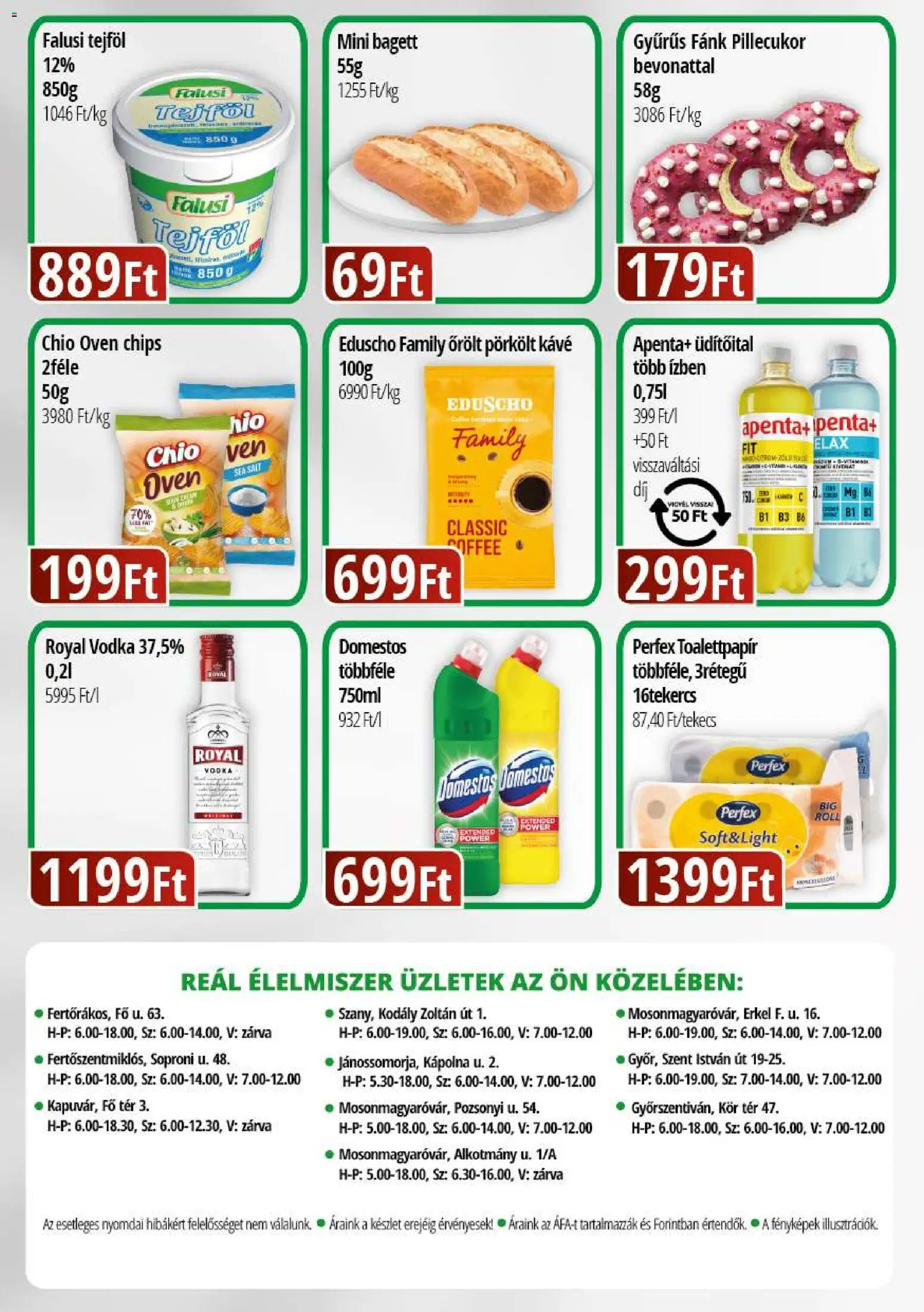 Reál akciós ujság - amely érvényes a következő dátumtól: 19.02.2026 | Oldal: 2 | Termékek: Chips, Bagett, Pillecukor, Vodka