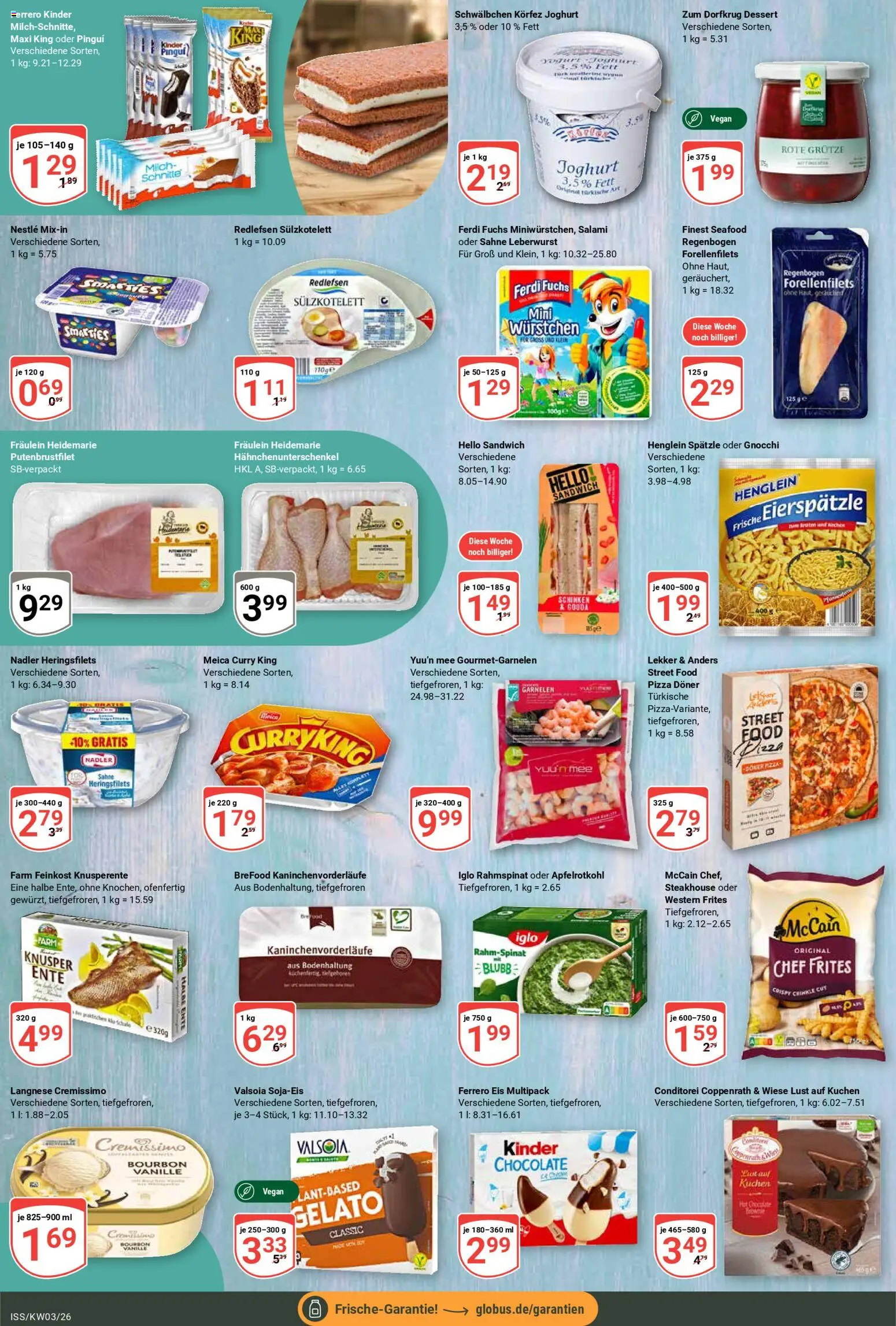Globus Prospekt 	 – gültig ab 12.01.2026 | Seite: 9 | Produkte: Milch, Smarties, McCain, Meica