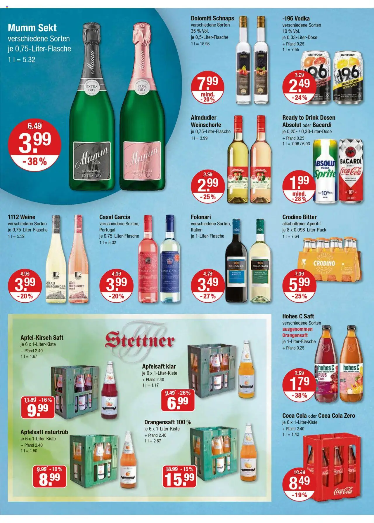 V-Markt - Oberbayern – gültig ab 25.09.2025 | Seite: 10 | Produkte: Coca cola, Sprite, Cola, Schnaps