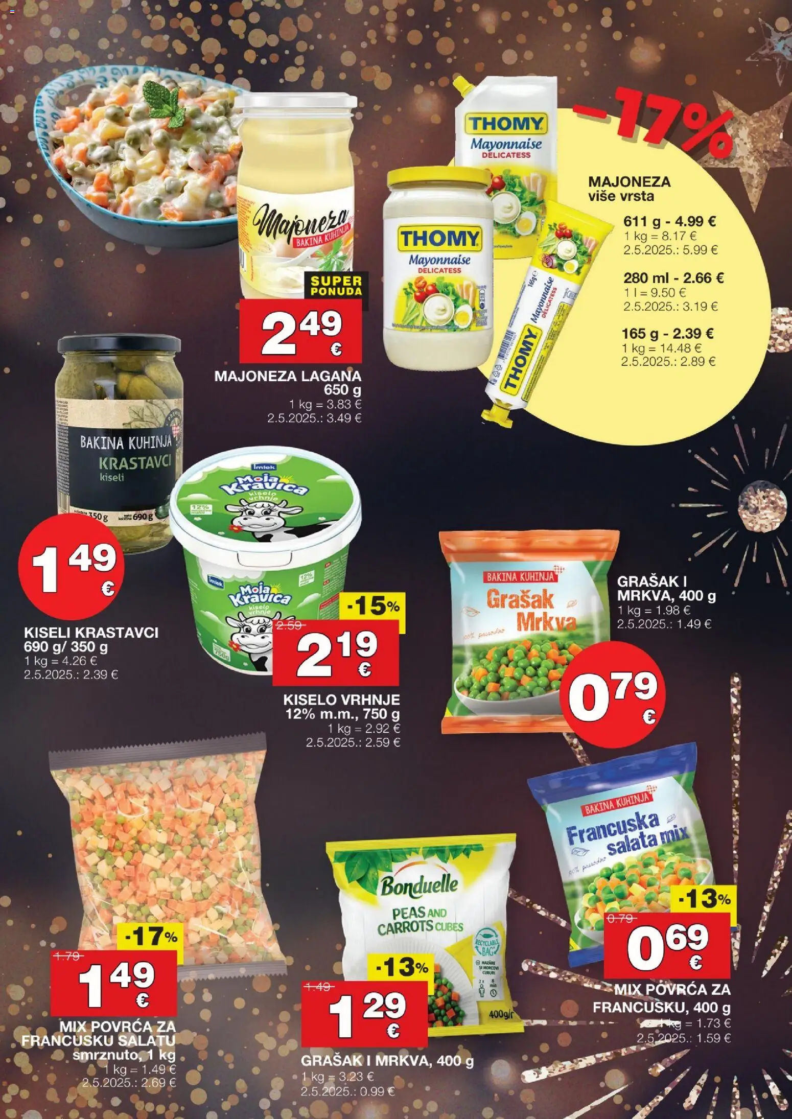 Stanić Diskont katalog | vrijedi od 29.12.2025 | Stranica: 5 | Proizvodi: Kiselo vrhnje, Krastavci, Grašak, Kiseli krastavci