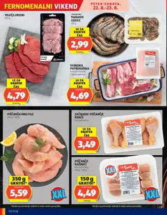 PIŠČANČJI RAŽNJIČI, 450 g + 150 g │ velja od 21.08.2025 | Stran: 2 | Izdelki: Ražnjiči, Kozice, Kos, Zrezki