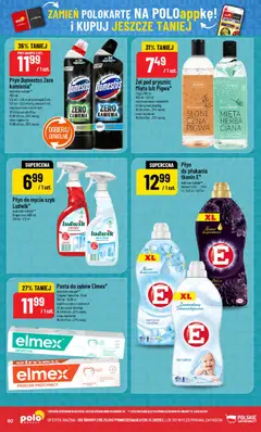 Pogląd oferty "POLOmarket Gazetka" - ważna od 05.11.2025 | Strona: 60 | Produkty: Płyn do mycia szyb, Mięta, Prysznic, Domestos
