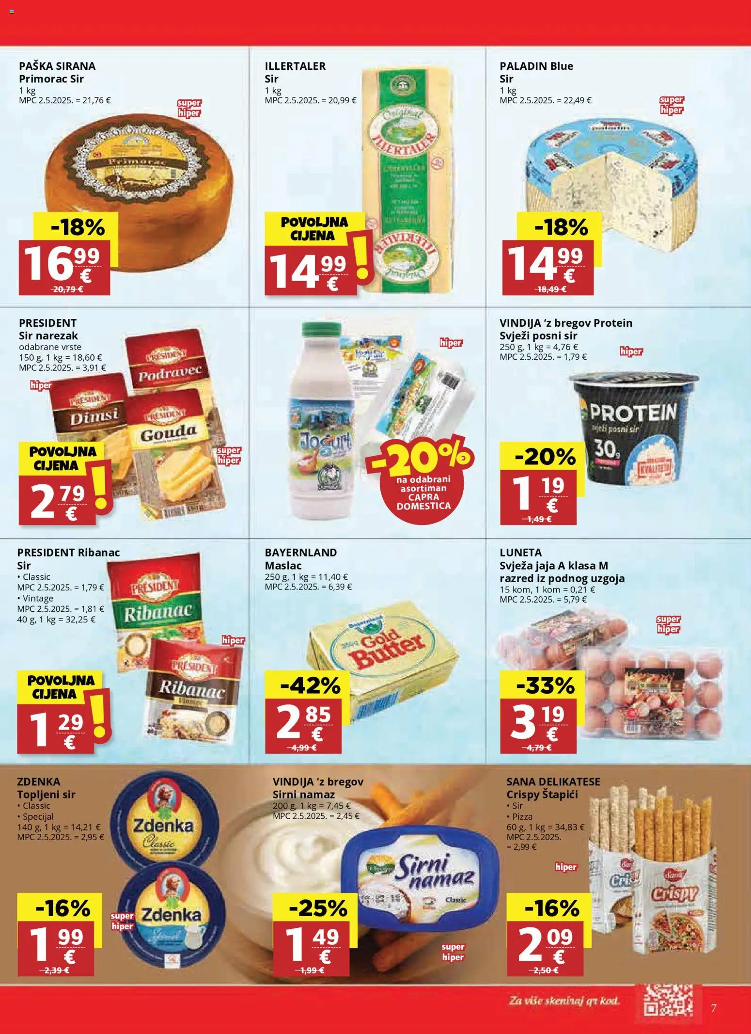 Ultra Gros katalog | vrijedi od 12.11.2025 | Stranica: 7 | Proizvodi: Maslac, Jogurt, Narezak, Štapići