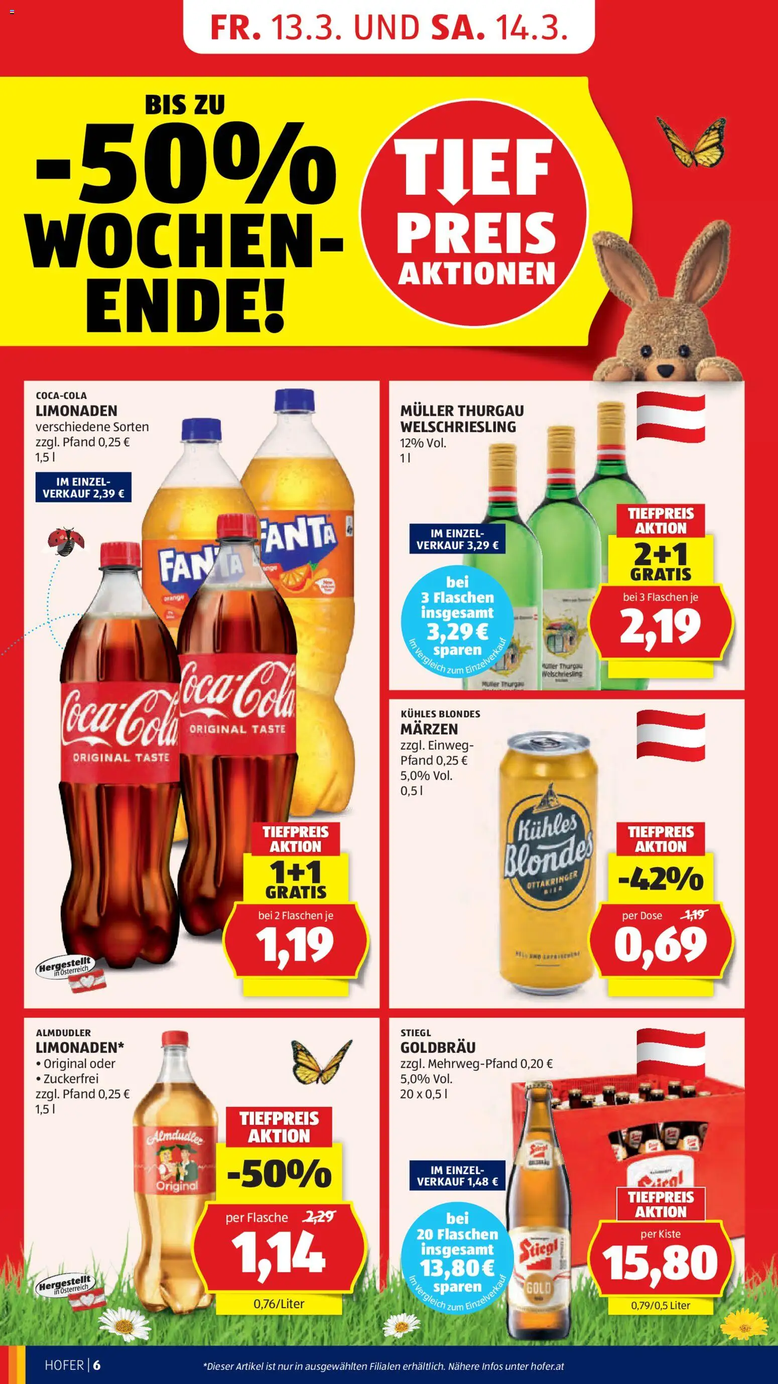 Hofer AT akciós ujság - amely érvényes a következő dátumtól: 13.03.2026 | Oldal: 8 | Termékek: Fanta