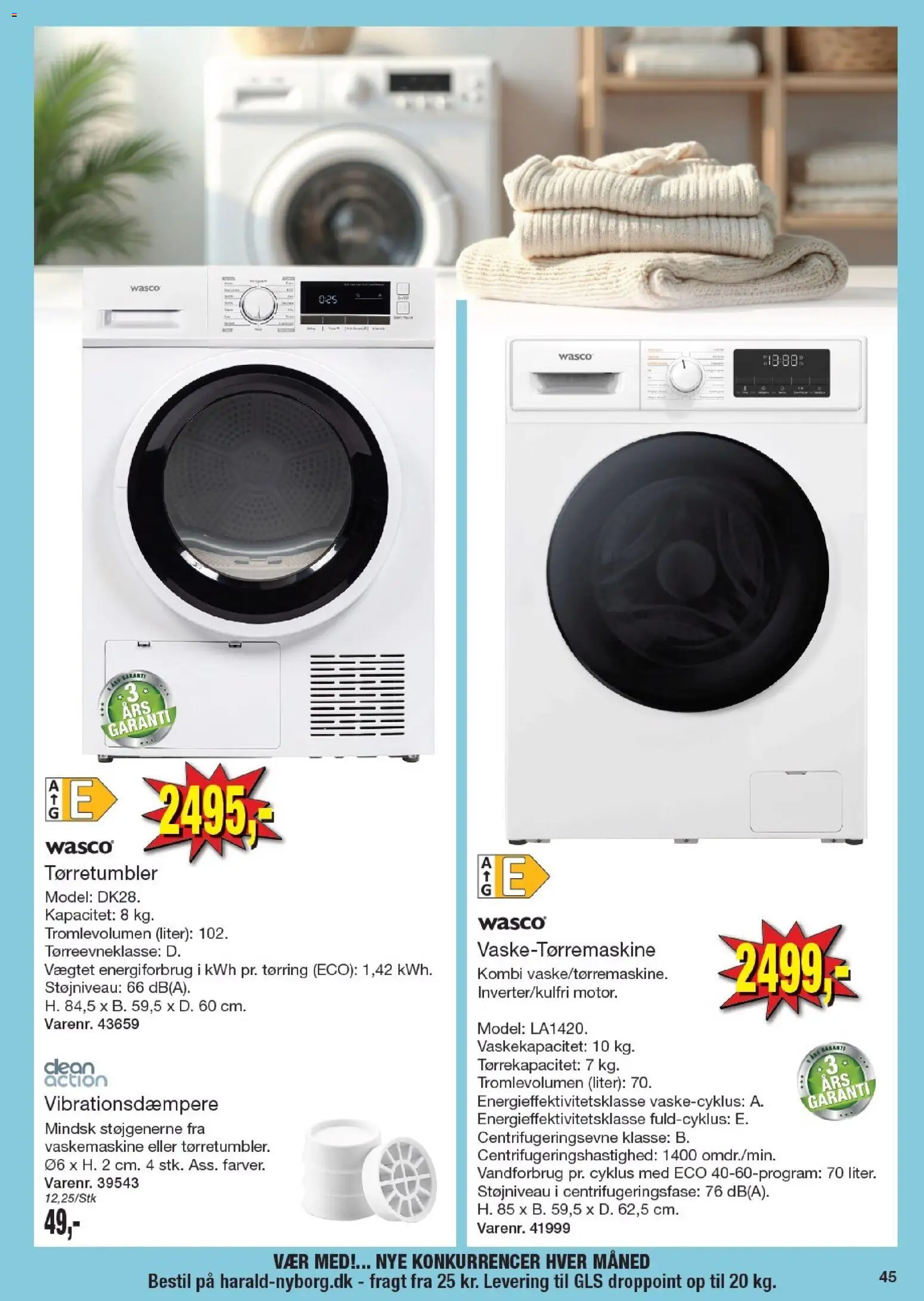 Harald Nyborg tilbudsavis – gyldig fra 15.01.2026 | Side: 49 | Produkter: Vaskemaskine, Tørretumbler