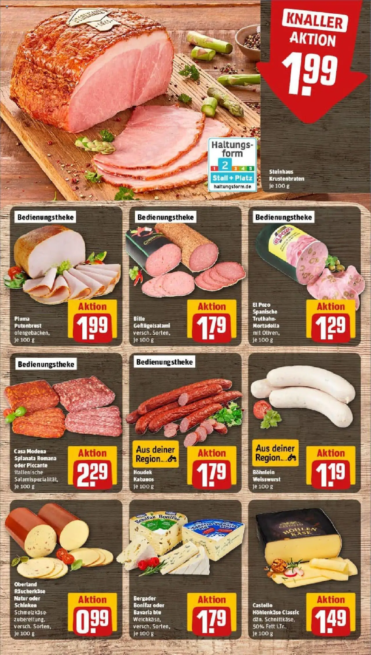 Rewe prospekt Bad Brückenau	 - gültig ab dem 13.07.2025 | Seite: 9 | Produkte: Käse, Weißwurst, Krustenbraten, Schinken