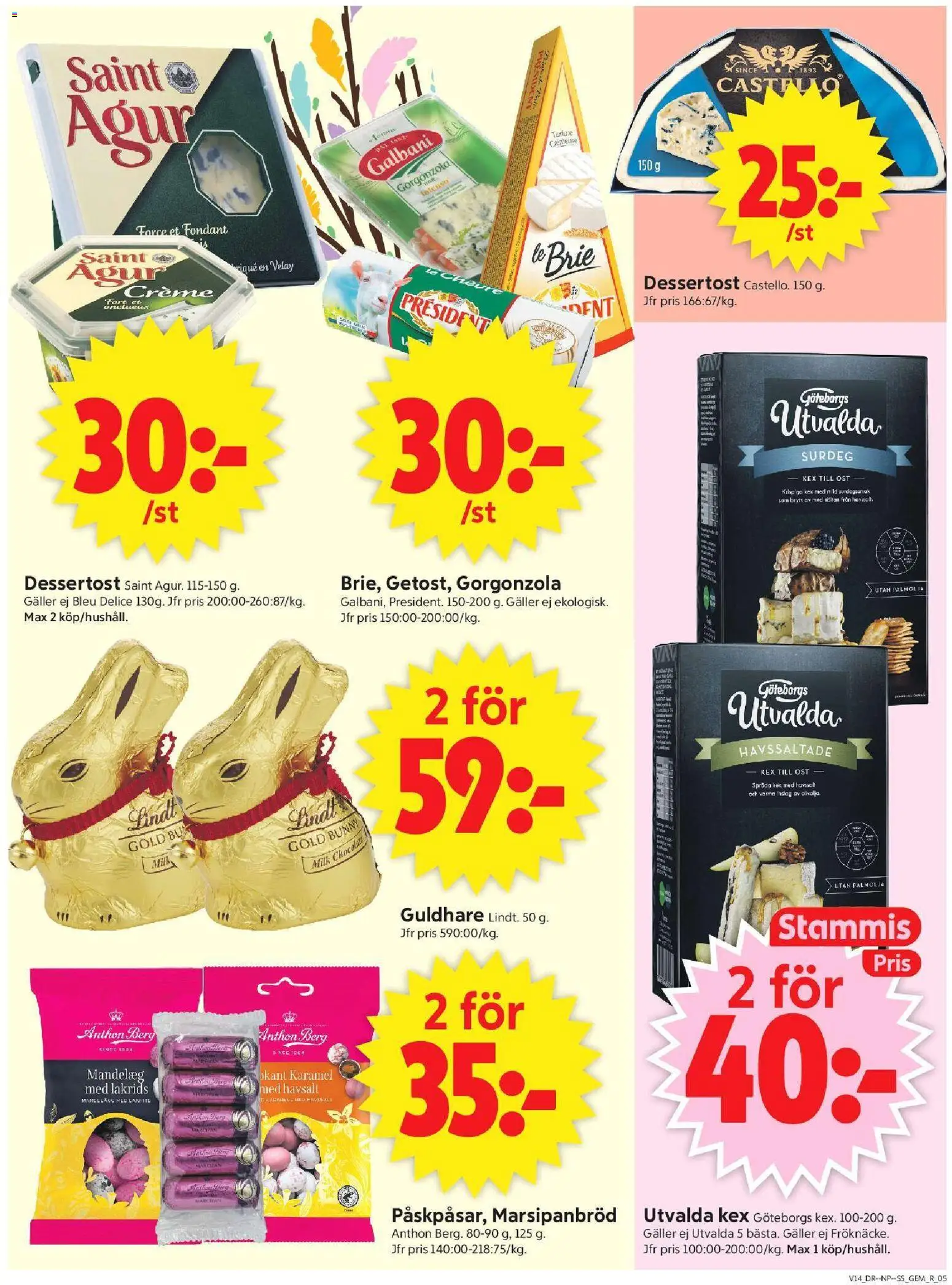 ICA Supermarket reklamblad aktuell från 30.03.2026 | Sida: 5 | Produkter: Galler, Ost, Te
