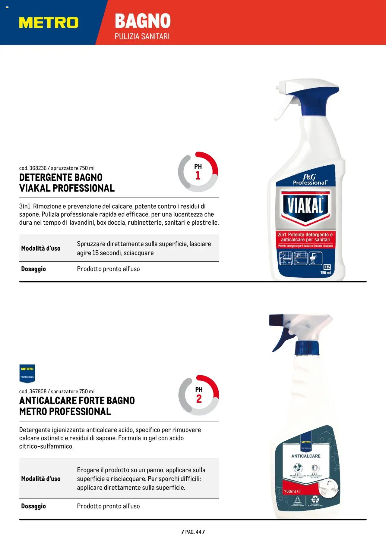 Volantino Metro del 26.09.2024 | Pagina: 44 | Prodotti: Sapone, Detergente, Anticalcare, Metro