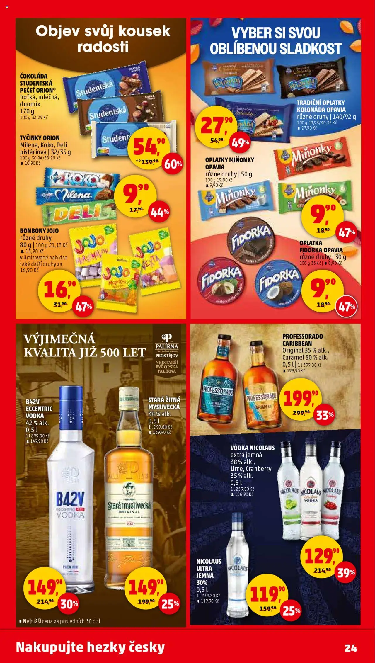 Penny Market leták - Čtvrtečník od 23.10.2025 | Strana: 24 | Produkty: Čokoláda, Bonbóny, Oplatky, Fidorka
