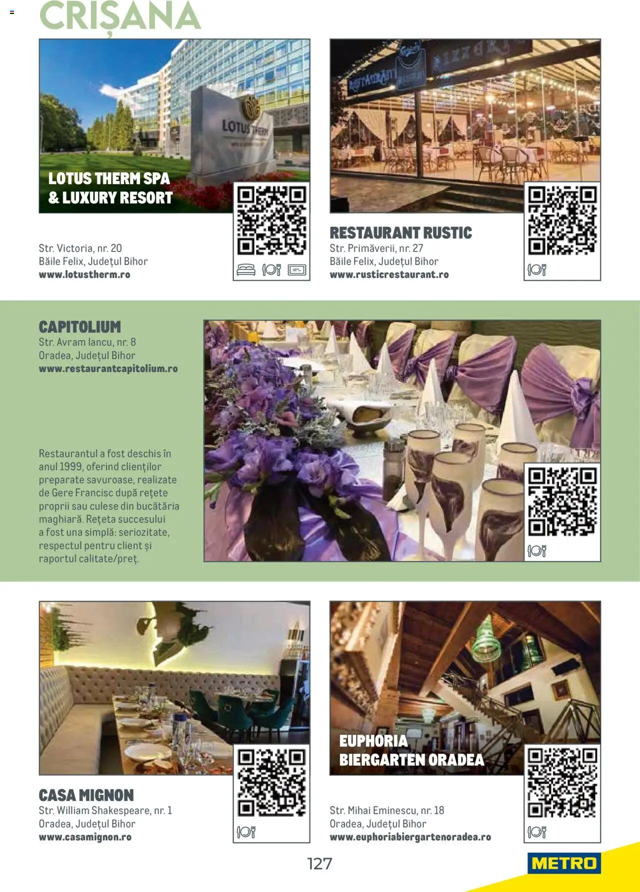Metro catalog - Ghid de călătorie România – valabil de la 01.08.2025 | Pagină: 127