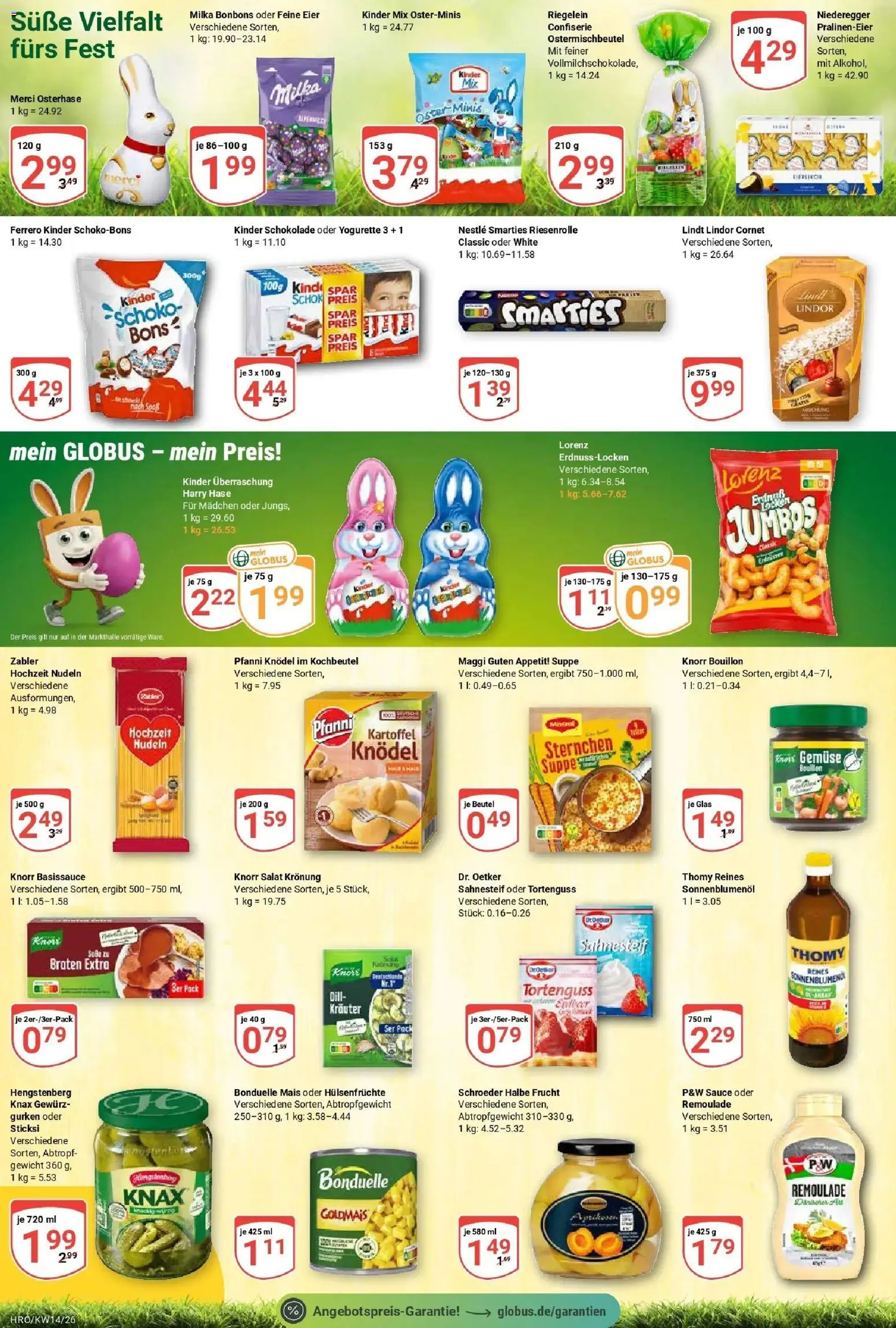 Globus prospekt Rostock	 – gültig ab 30.03.2026 | Seite: 17 | Produkte: Yogurette, Eier, Nudeln, Lindt