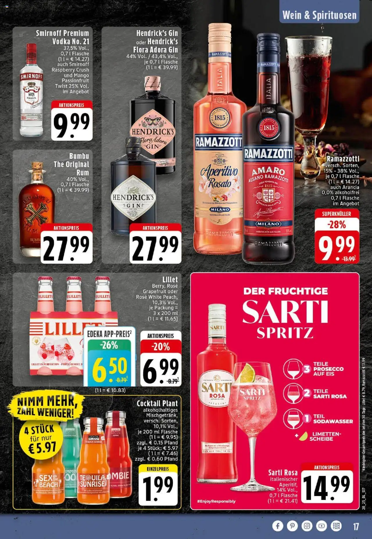 Edeka prospekt Westerkappeln	 - gültig ab dem 06.07.2025 | Seite: 17 | Produkte: Lillet, Grapefruit, Mango, Smirnoff