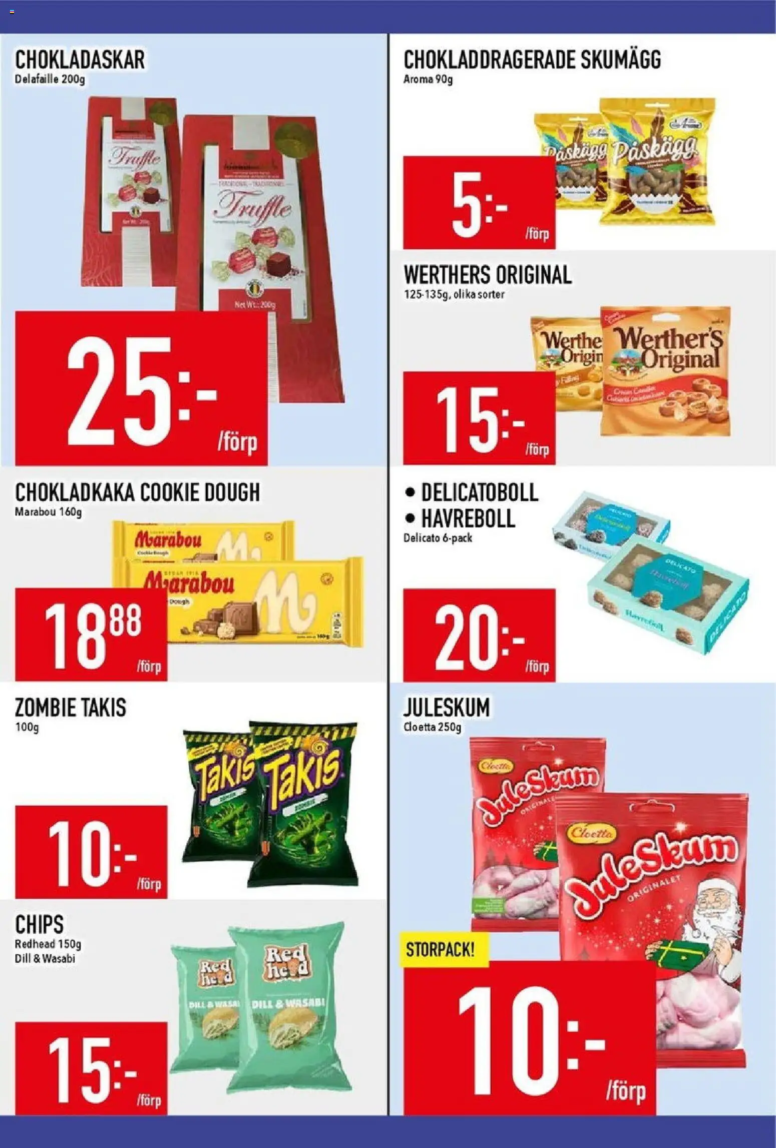 Matdax reklamblad aktuell från 02.02.2026 | Sida: 16 | Produkter: Chokladkaka, Chips