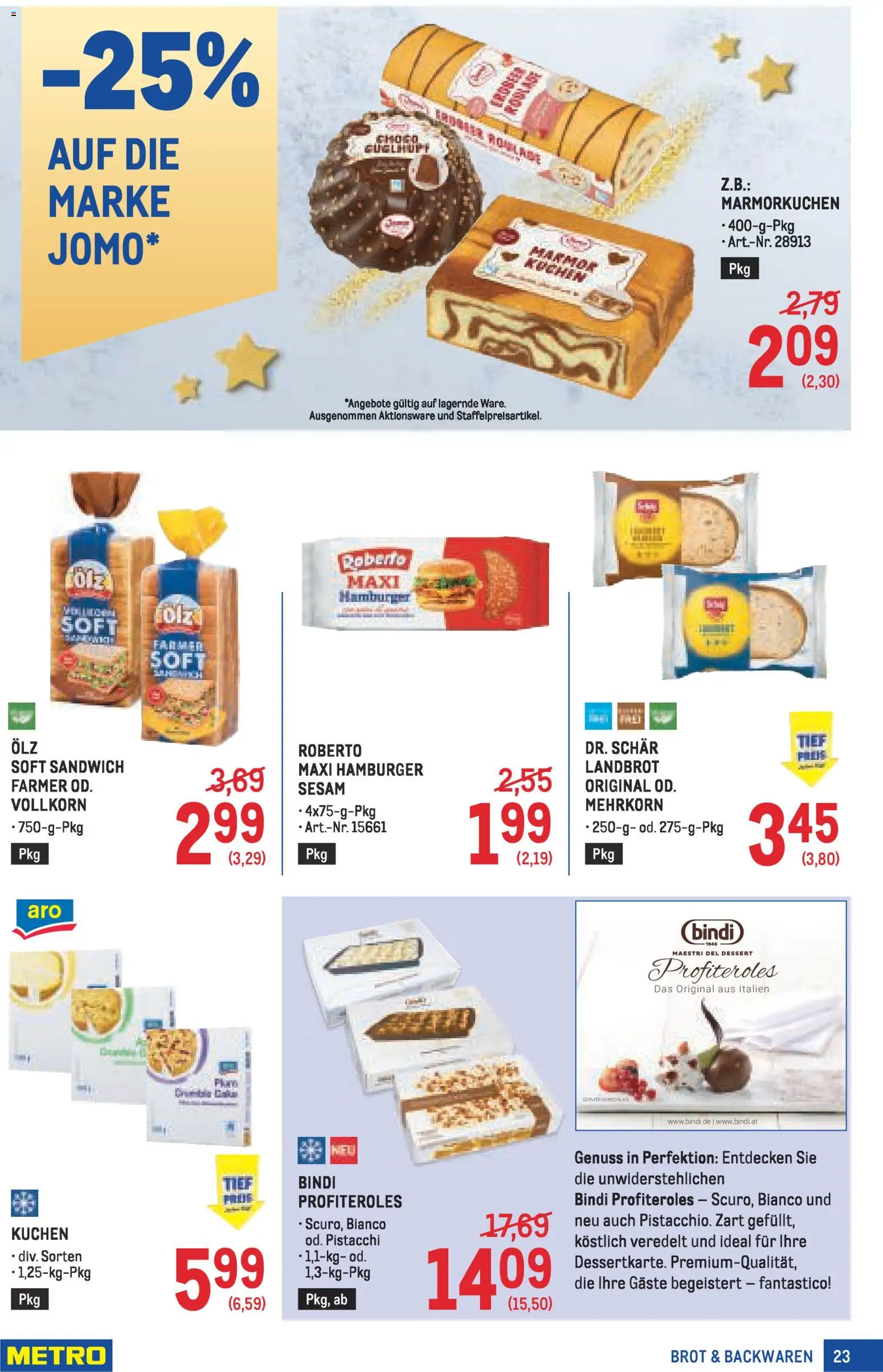 Metro angebote Profi gültig ab 13.11.2025 | Seite: 23 | Produkte: Brot
